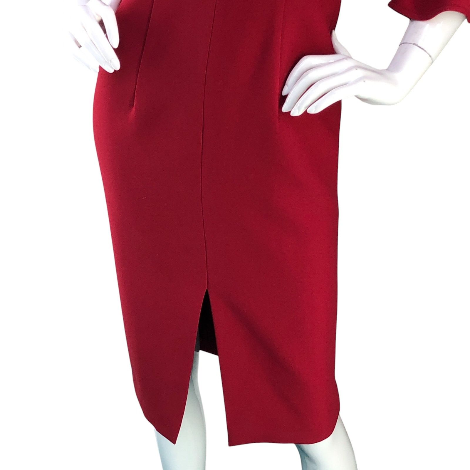 Black Halo Black Halo Eve Size 0 Dress Sheath Key Hole Flare Sleeve Red Size XXS / US 00 / IT 34 - 3 Thumbnail
