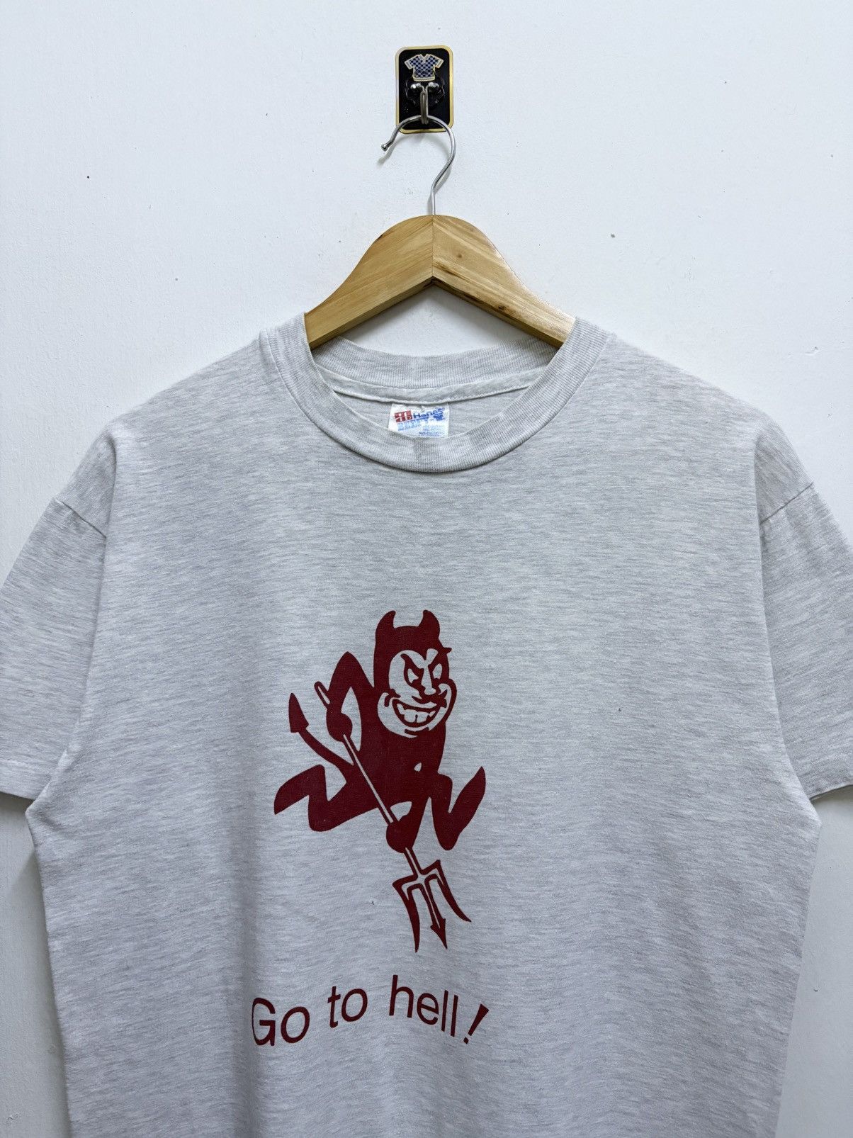 Vintage Vintage 90's Arizona University Sparky Go to Hell ! T-Shirt Size US M / EU 48-50 / 2 - 3 Thumbnail