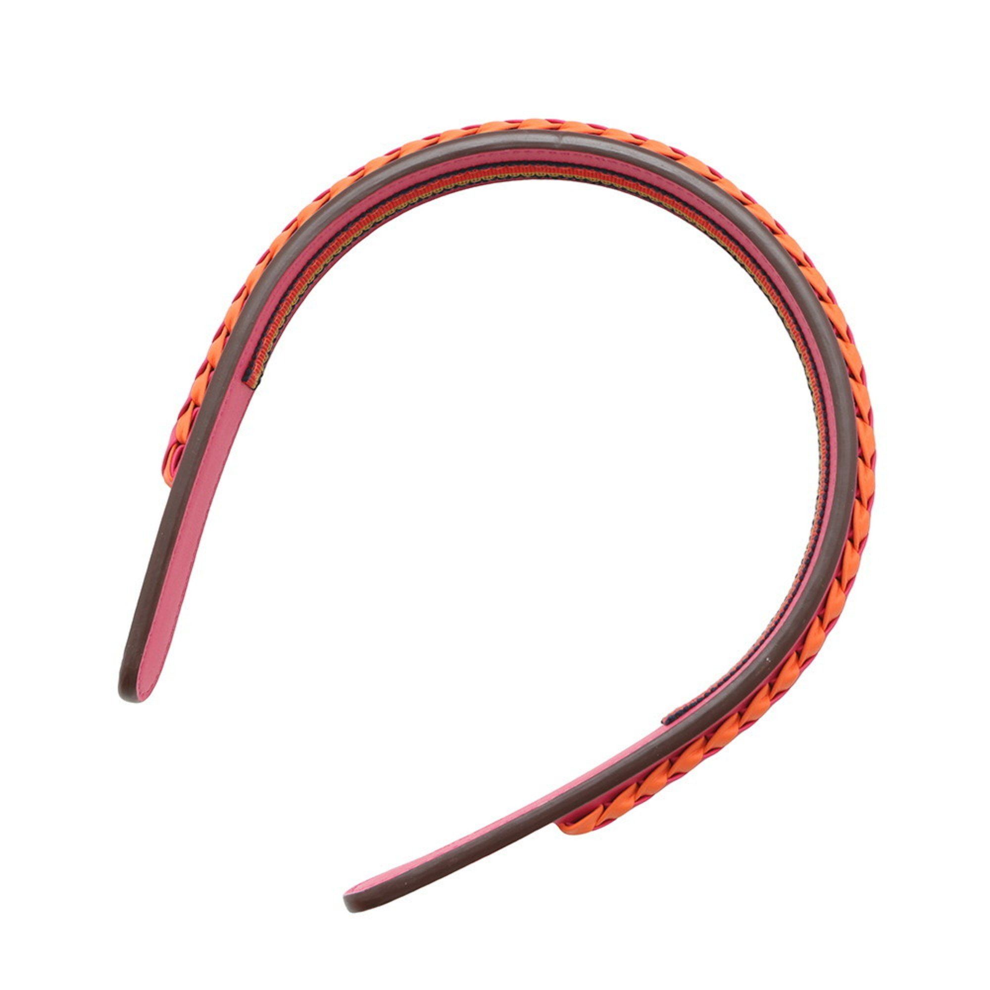 Hermes Hermes Glenda Serie Orange Minian Swift Hair Band  display picture 1