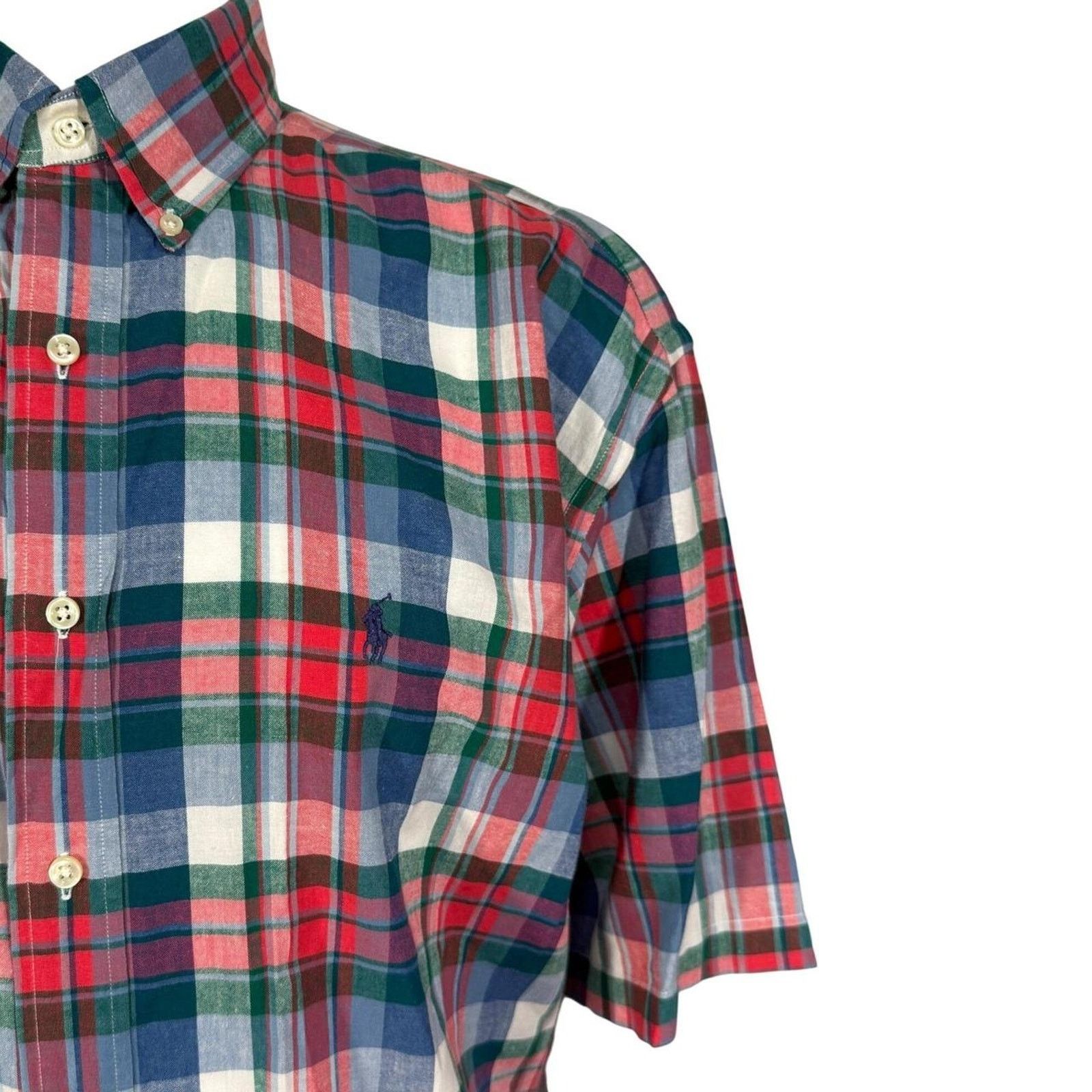 Ralph Lauren Ralph Lauren Blake Plaid Short Sleeve Button Down Shirt LG Size US L / EU 52-54 / 3 - 2 Thumbnail