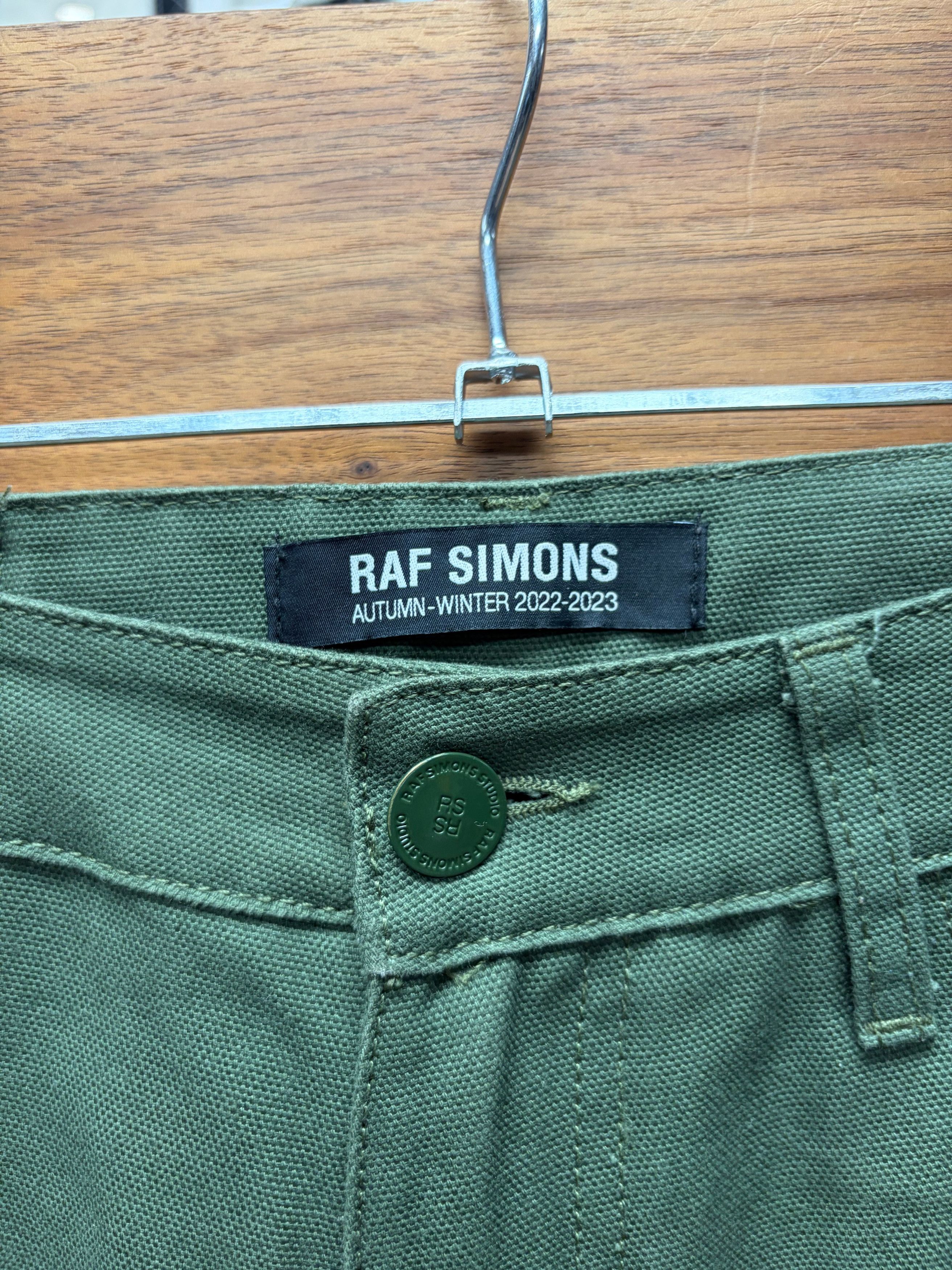 Raf Simons AW2022 Raf Simons Green ‘RS Patch’ Logo Wide Leg Denim Size US 30 / EU 46 - 3 Thumbnail
