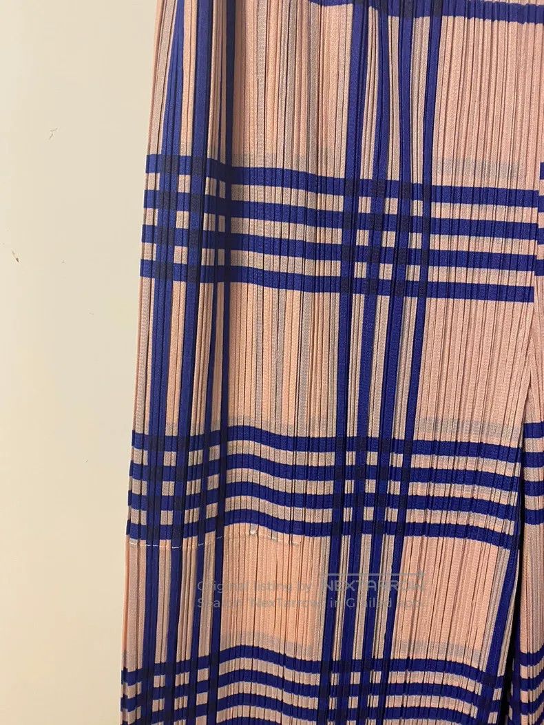 Issey Miyake Issey Miyake Pink Blue Plaid Pants Size 25" / US 0 / IT 36 - 3 Thumbnail