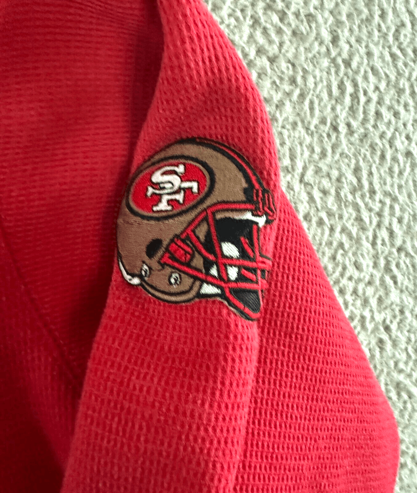 NFL NFL 49ers Thermal Sherpa Lined Jacket Patches Waffle Knit Size US M / EU 48-50 / 2 - 9 Thumbnail