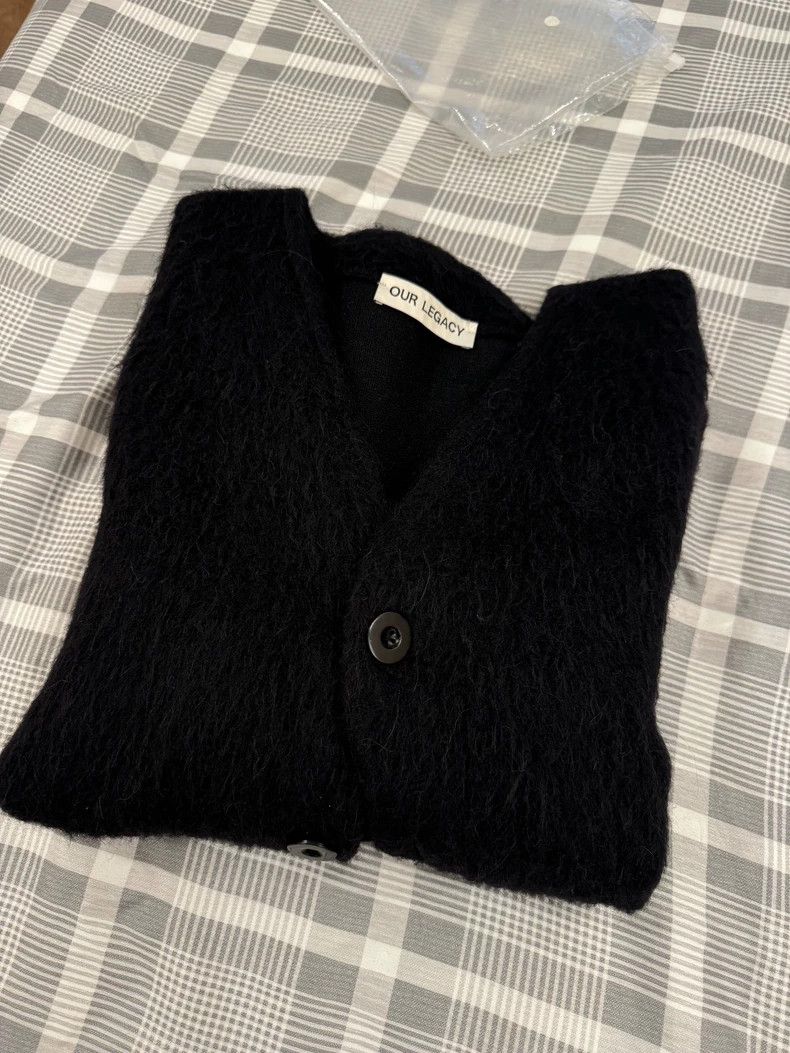 Our Legacy our legacy size 50 Black wool cardigan tweed coat 2502-Nex Size US M / EU 48-50 / 2 - 3 Thumbnail