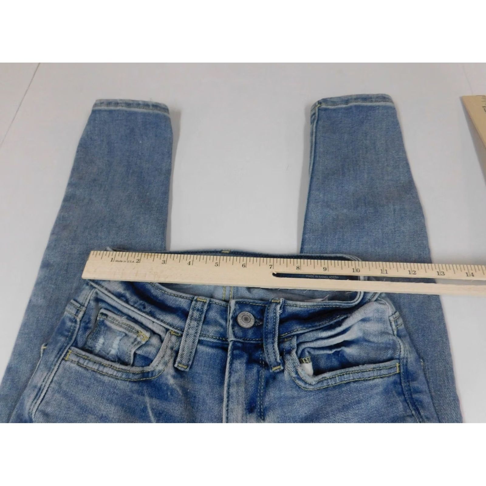 Vintage Arizona Jeans Womens 0 High Rise Skinny Blue Light Denim Zip Pockets 28in Inseam Regular Stretch Size 25" / US 0 / IT 36 - 3 Thumbnail