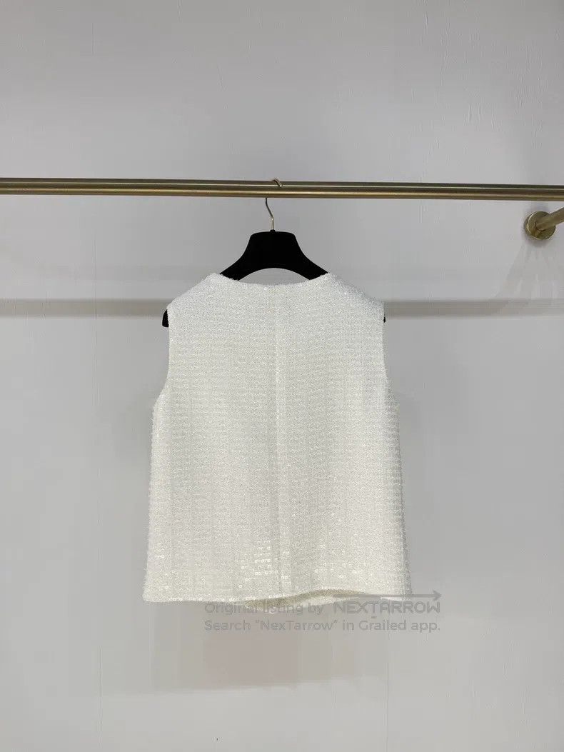 Chanel Chanel 25S white sequin vest jacket Size XS / US 0-2 / IT 36-38 - 4 Thumbnail