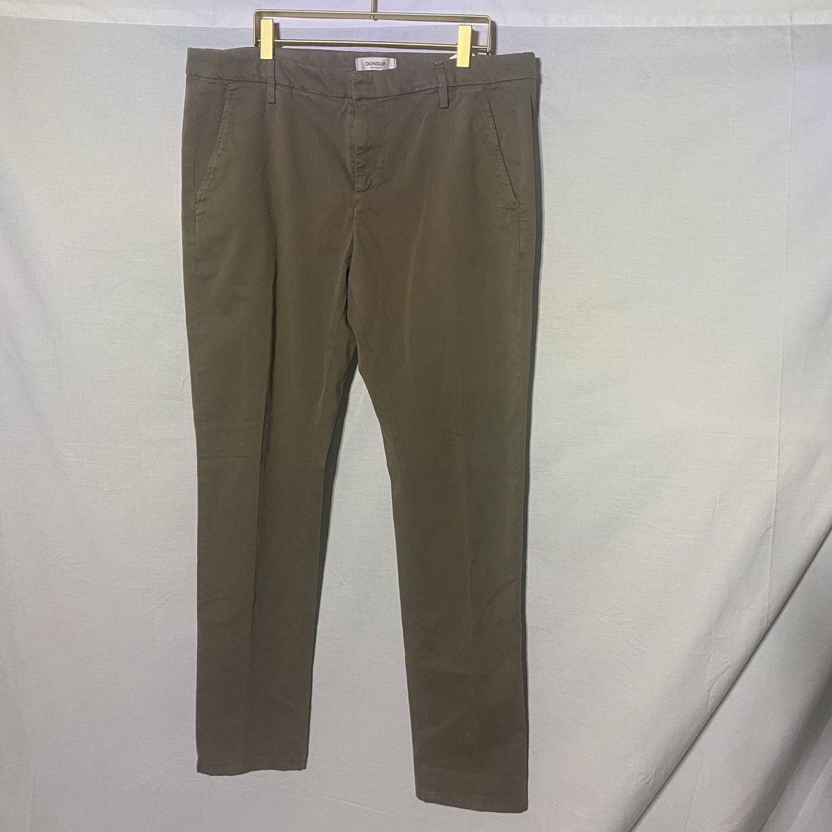 Dondup Dondup Men's Cotton Blend Pants Khaki Trousers Size 35 Size US 36 / EU 52 - 1 Thumbnail