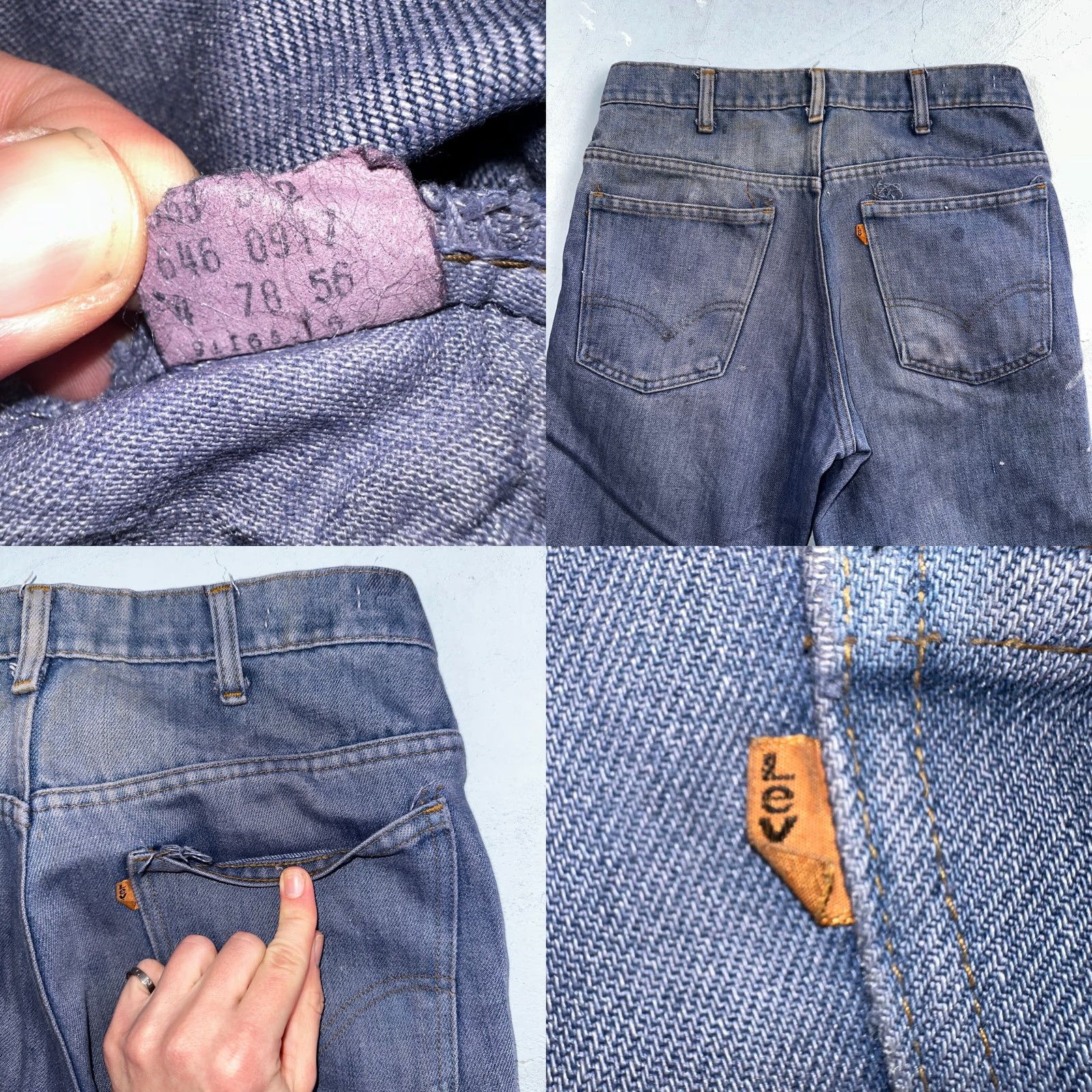 Levi's Levi's 646 Vintage 70s USA Orange Tab Bootcut Jeans 29x28 Blue Bell Bottom Cotton Denim Mens Regular 30 Inseam 30 Sleeved? Size US 30 / EU 46 - 10 Thumbnail