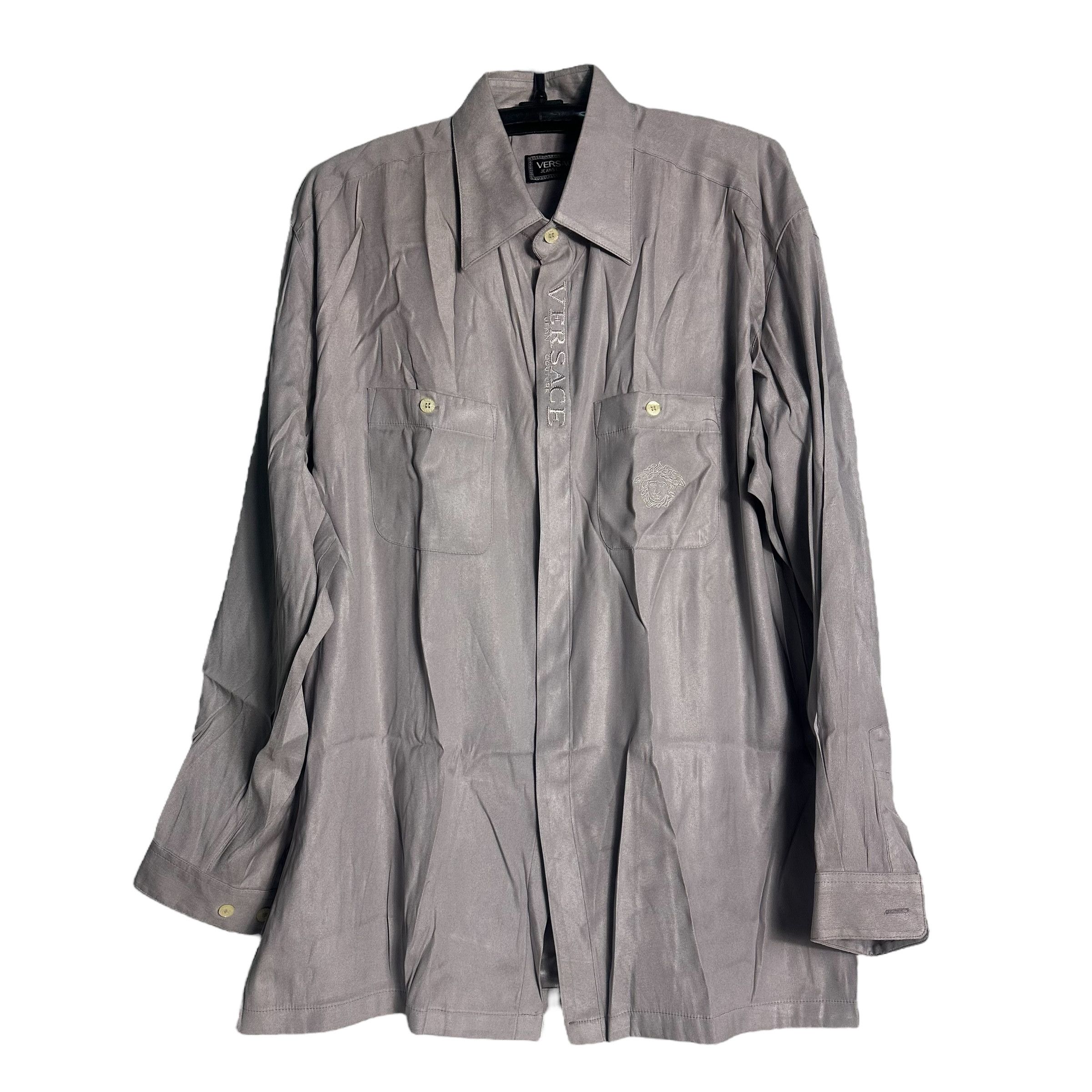 Versace Jeans Couture 🔥RARE🔥Vintage Versace Jeans Couture Silk Button Up Shirt Size US M / EU 48-50 / 2 - 1 Thumbnail