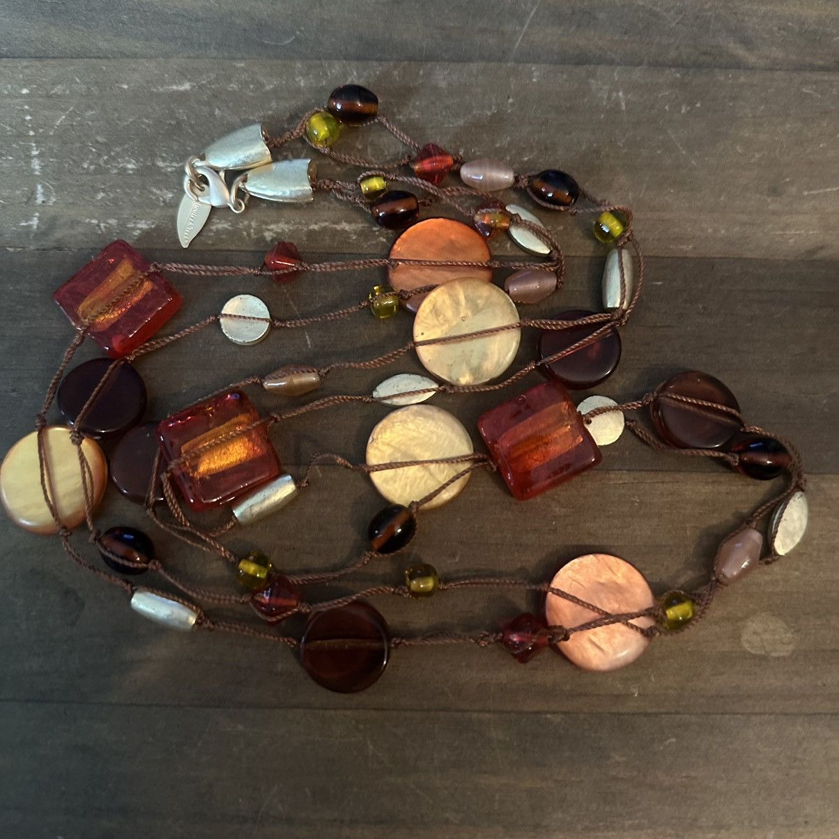 Coldwater Creek Coldwater creek earth tone station glass bead necklace Size ONE SIZE - 2 Thumbnail