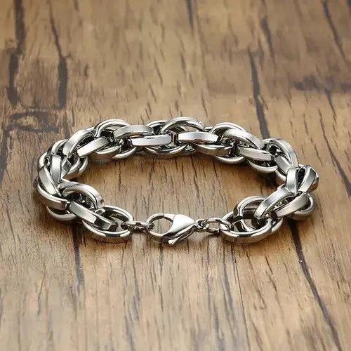 Japanese Brand Vintage Twisted Rope Chain Stainless Steel Bracelets Size ONE SIZE - 1 Thumbnail