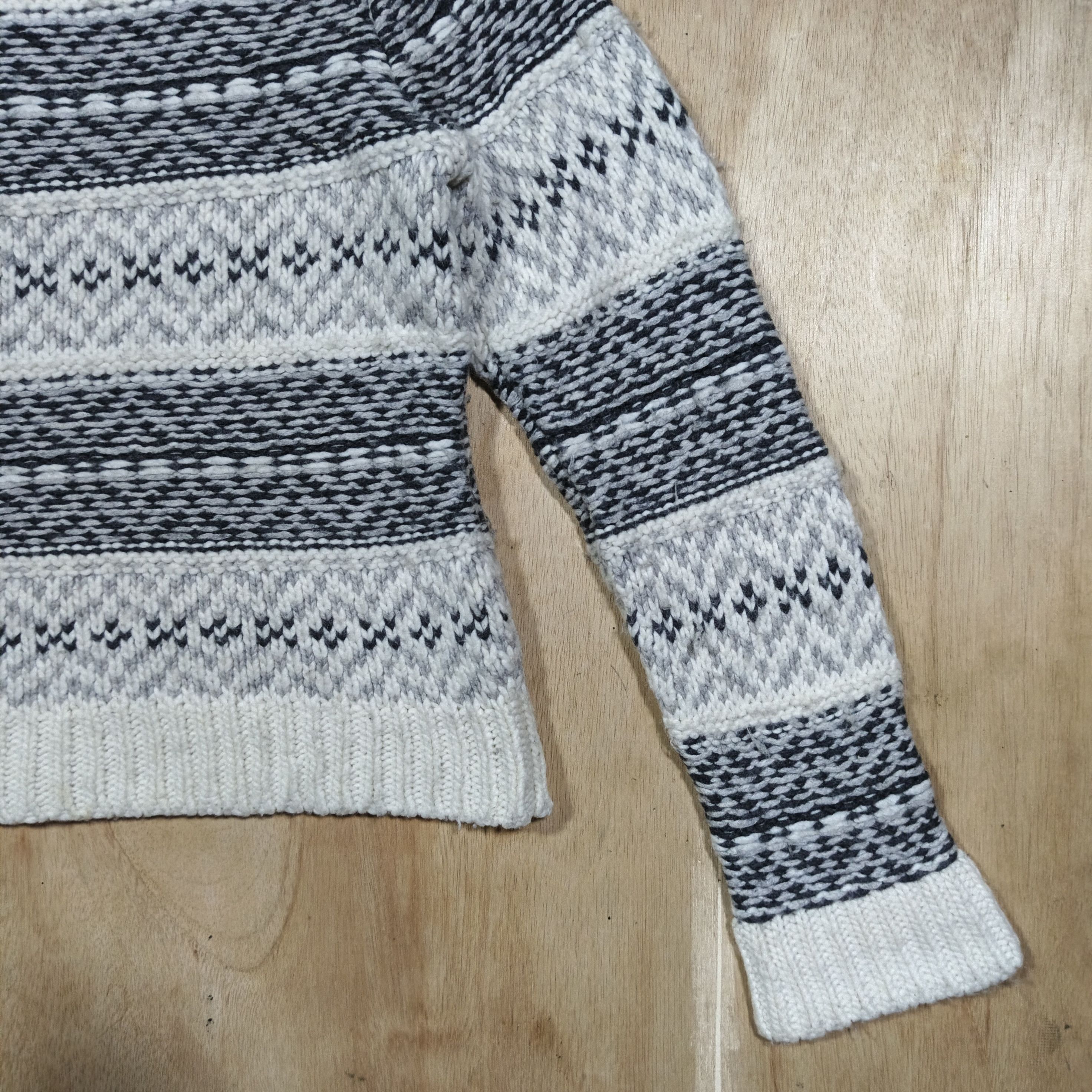 Gap Fair isle sweater bomber jacket Size L / US 10 / IT 46 - 8 Thumbnail