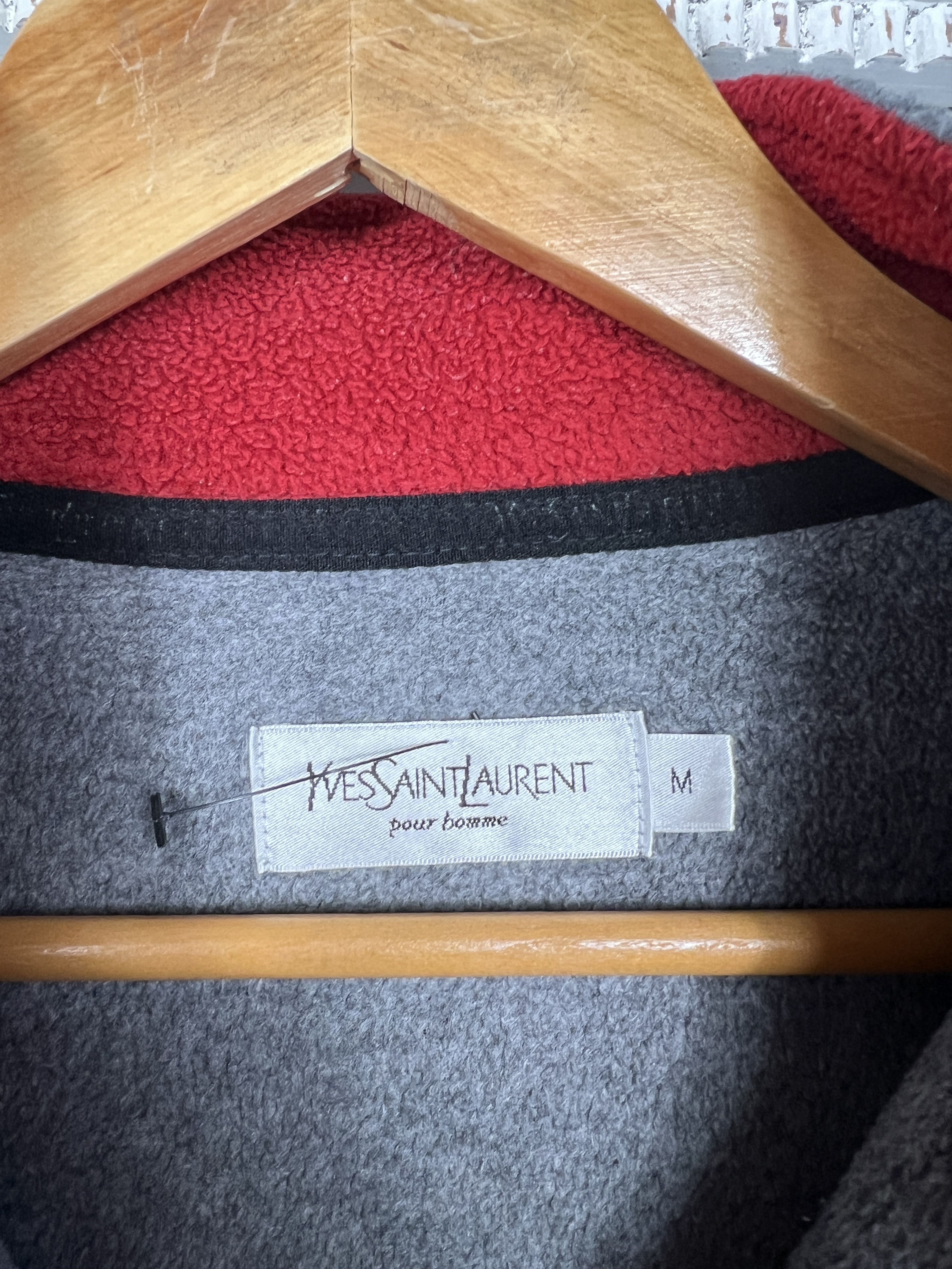 Yves Saint Laurent ysl fleece grey zip hoodie y2k Size US M / EU 48-50 / 2 - 4 Thumbnail