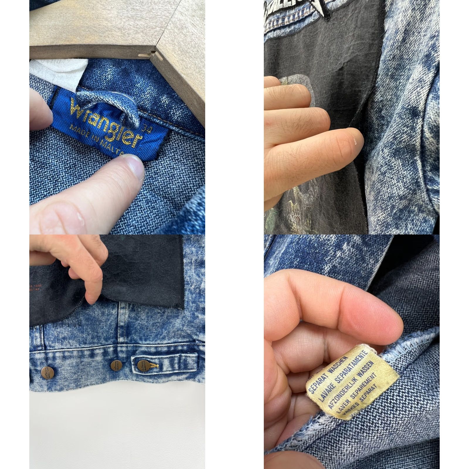 Wrangler VINTAGE Wrangler Denim Jacket Custom Metallica Patch 1989 Rock Heavy Metal XS Size XS / US 0-2 / IT 36-38 - 8 Thumbnail