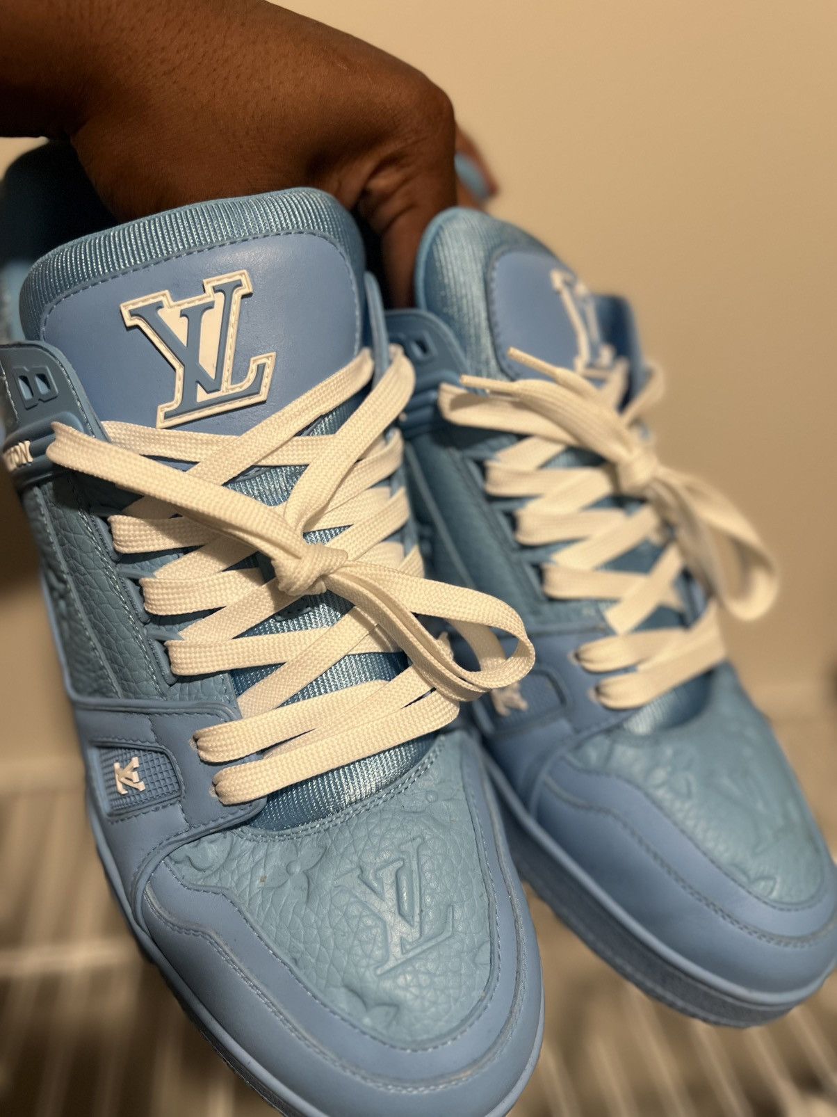 Louis Vuitton Louis Vuitton Trainer ‘SKY BLUE’ Size US 12 / EU 45 - 8 Thumbnail