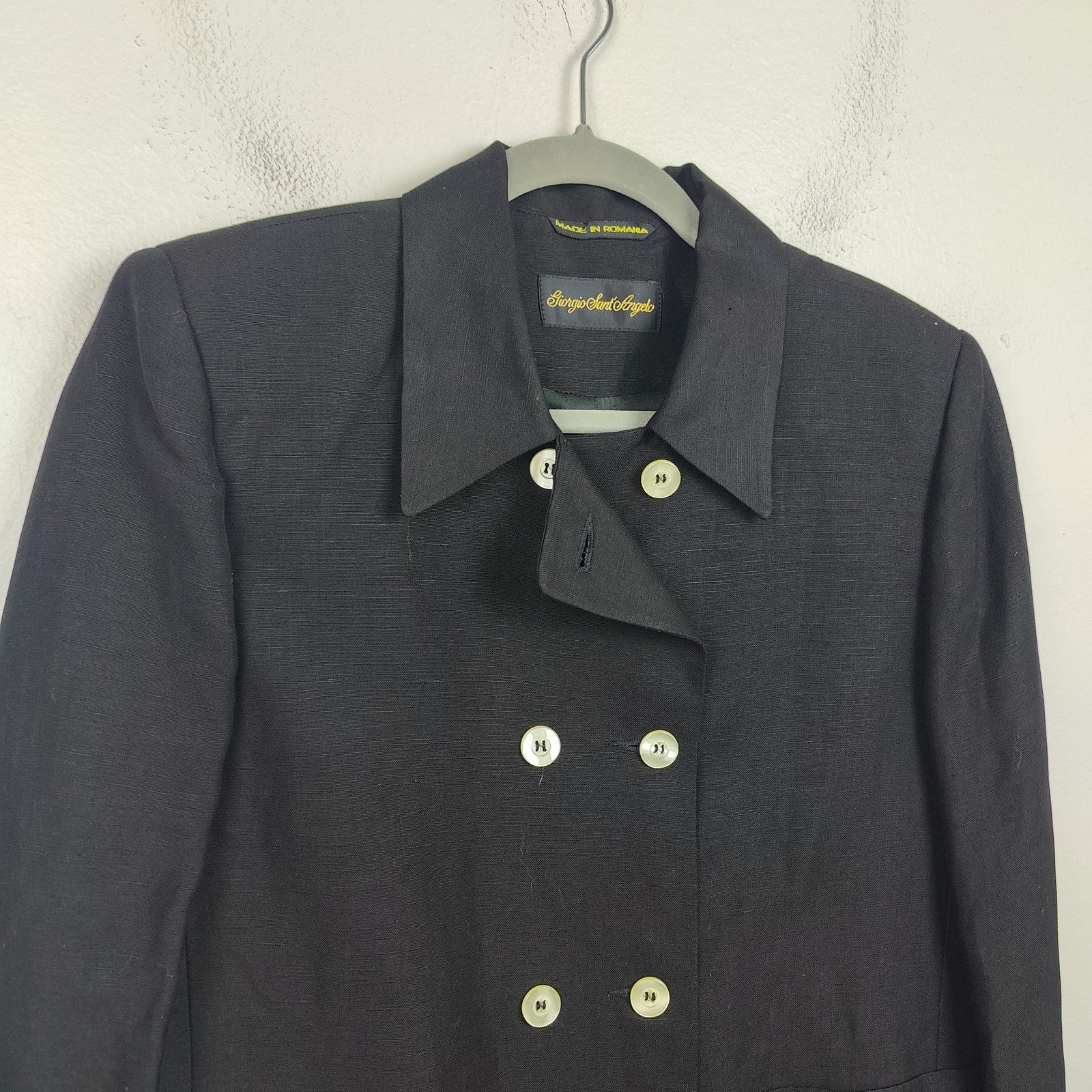 Other Vintage Giorgio Sant'Angelo Linen Blend Blazer Womens 8 Size M / US 6-8 / IT 42-44 - 2 Thumbnail