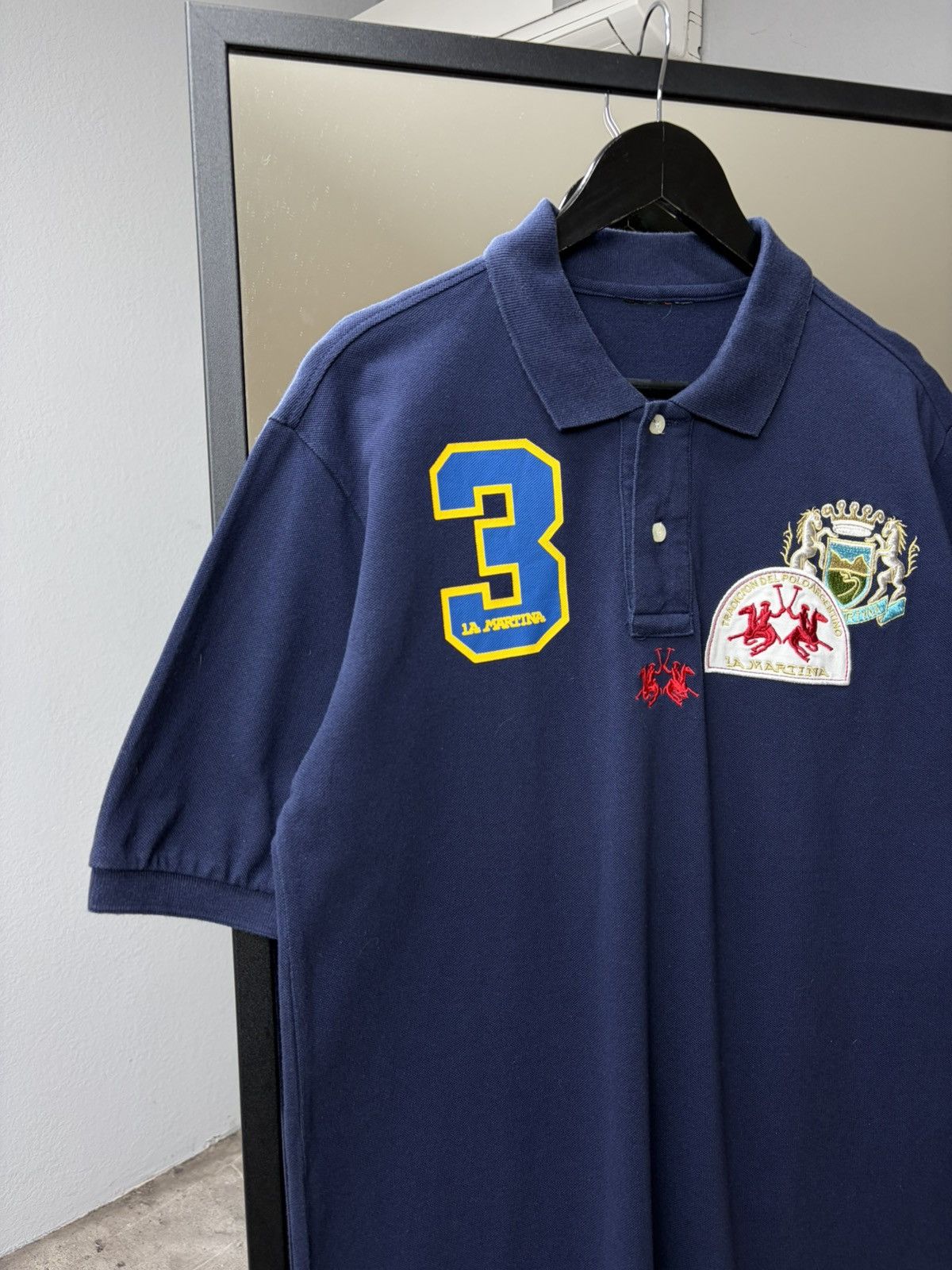 Polo Ralph Lauren La Martina Polo Shirt Equestrian Luxury Big Logo Back Y2K Size US L / EU 52-54 / 3 - 9 Thumbnail