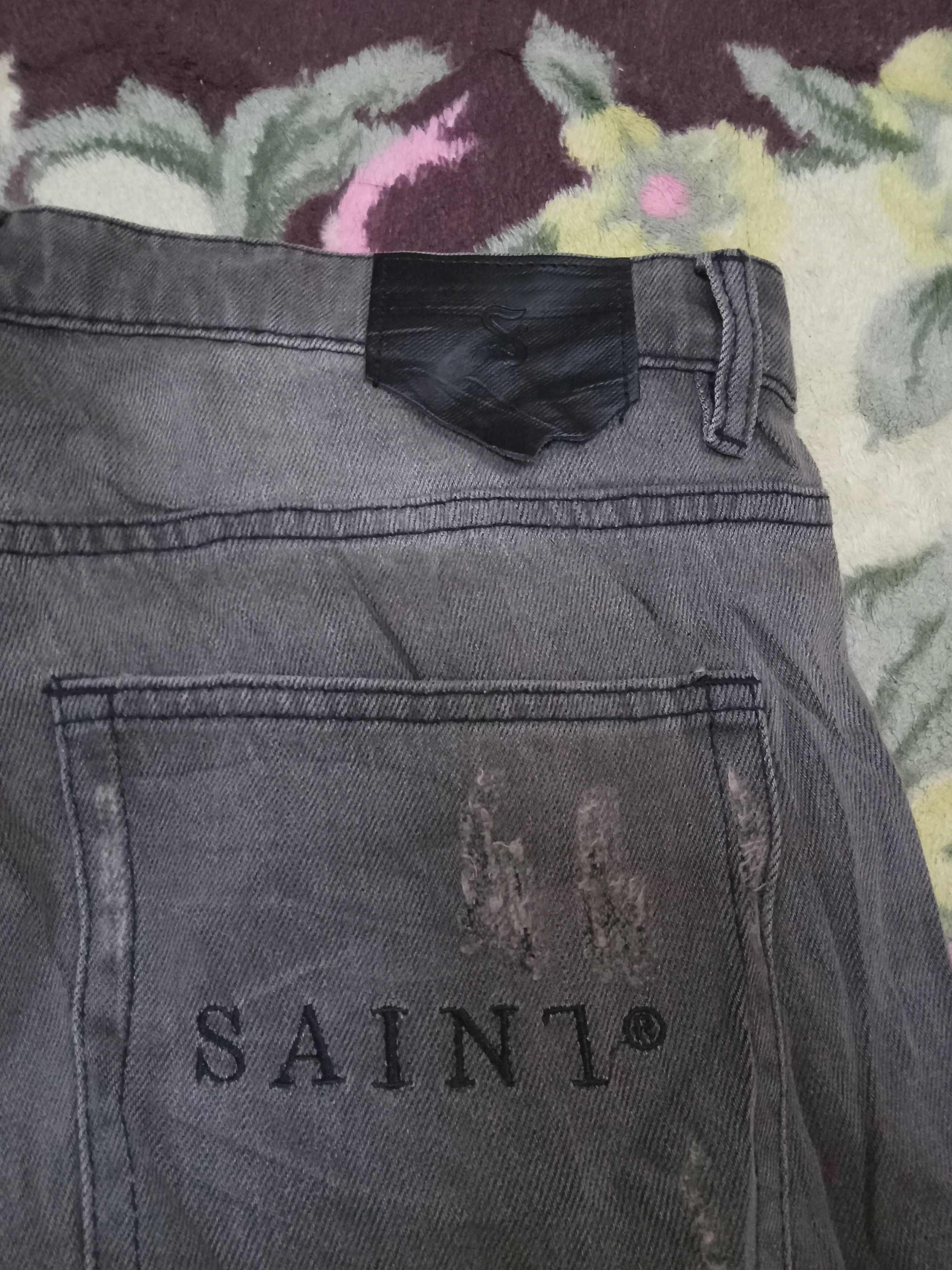 Other Saint Morta Destroyer Rare Design Distressed Jeans Size US 35 - 8 Thumbnail