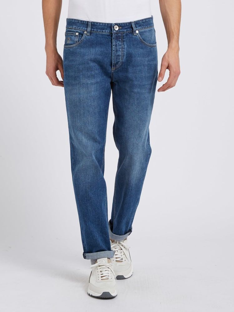 Brunello Cucinelli o1w1db10924 Denim Pants in Open Blue Size US 38 / EU 54 - 1 Preview