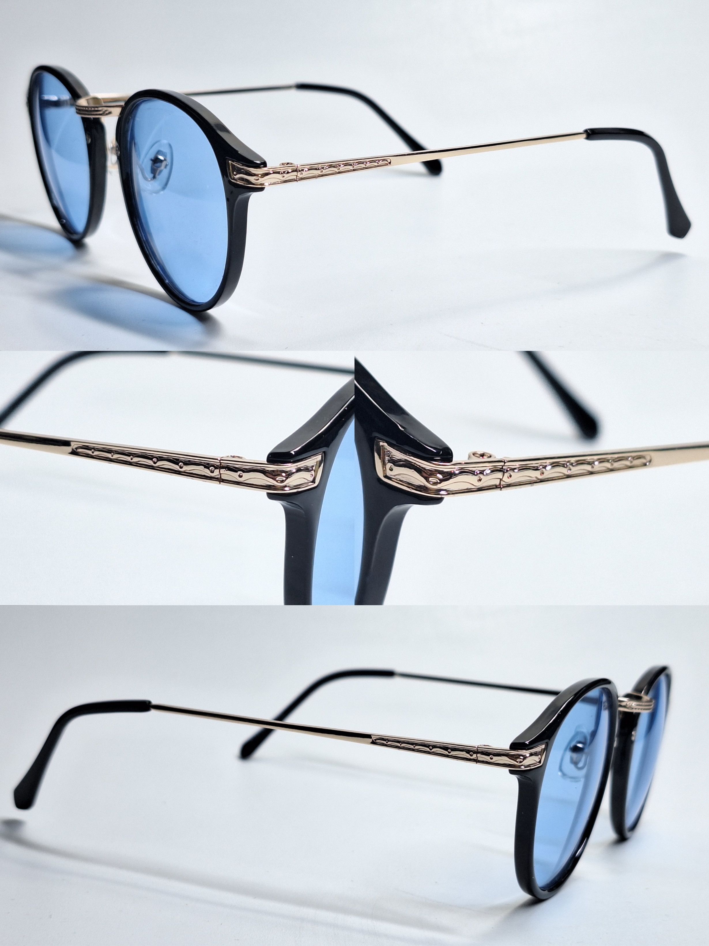 Uniqlo [VINTAGE] Boston Combination Blue Tint Sunglasses - PY2705-1 Size ONE SIZE - 6 Thumbnail