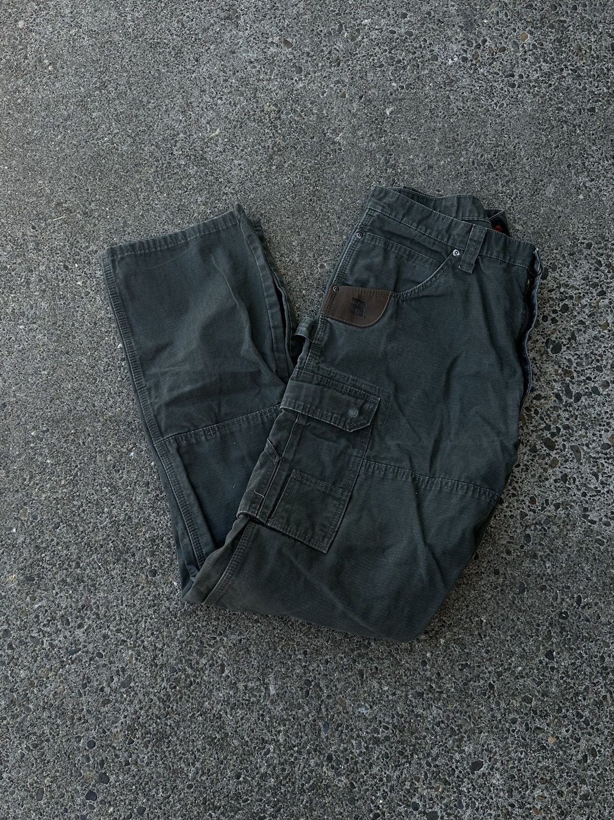 Vintage × Wrangler Mossy Green Riggs Wranglers Size US 36 / EU 52 - 6 Thumbnail