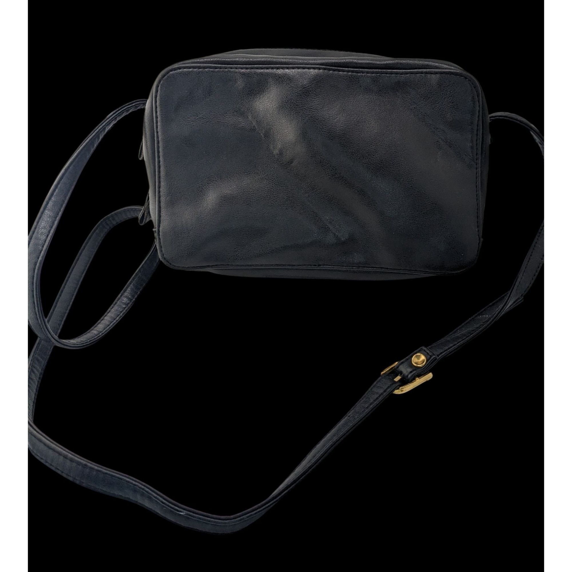 Other Vittoria New York Black Faux Leather Crossbody Bag With Gold Size ONE SIZE - 2 Thumbnail