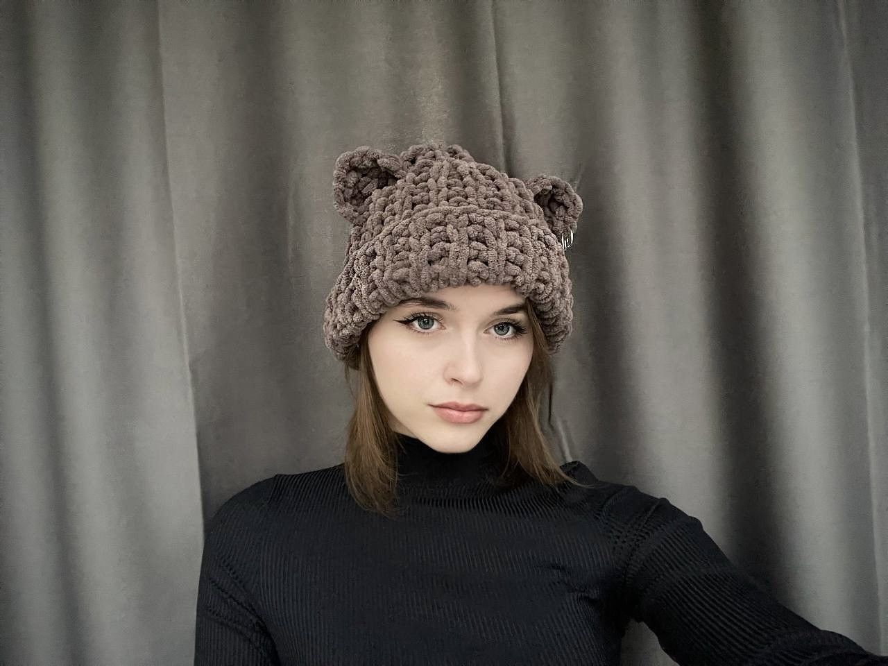Handmade Handmade knitted hat 🐻 style Size ONE SIZE - 1 Thumbnail