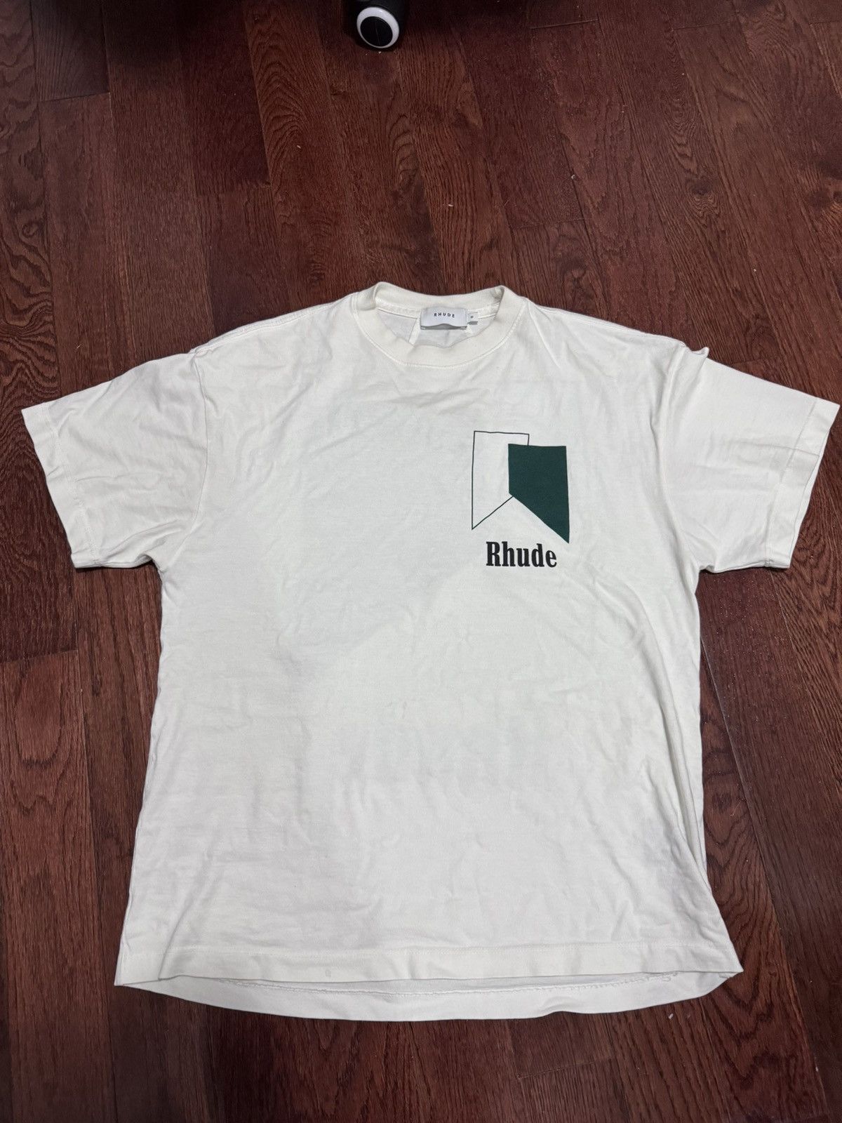 Image of Rhude Logo Tshirt Xsmall in White, Men's