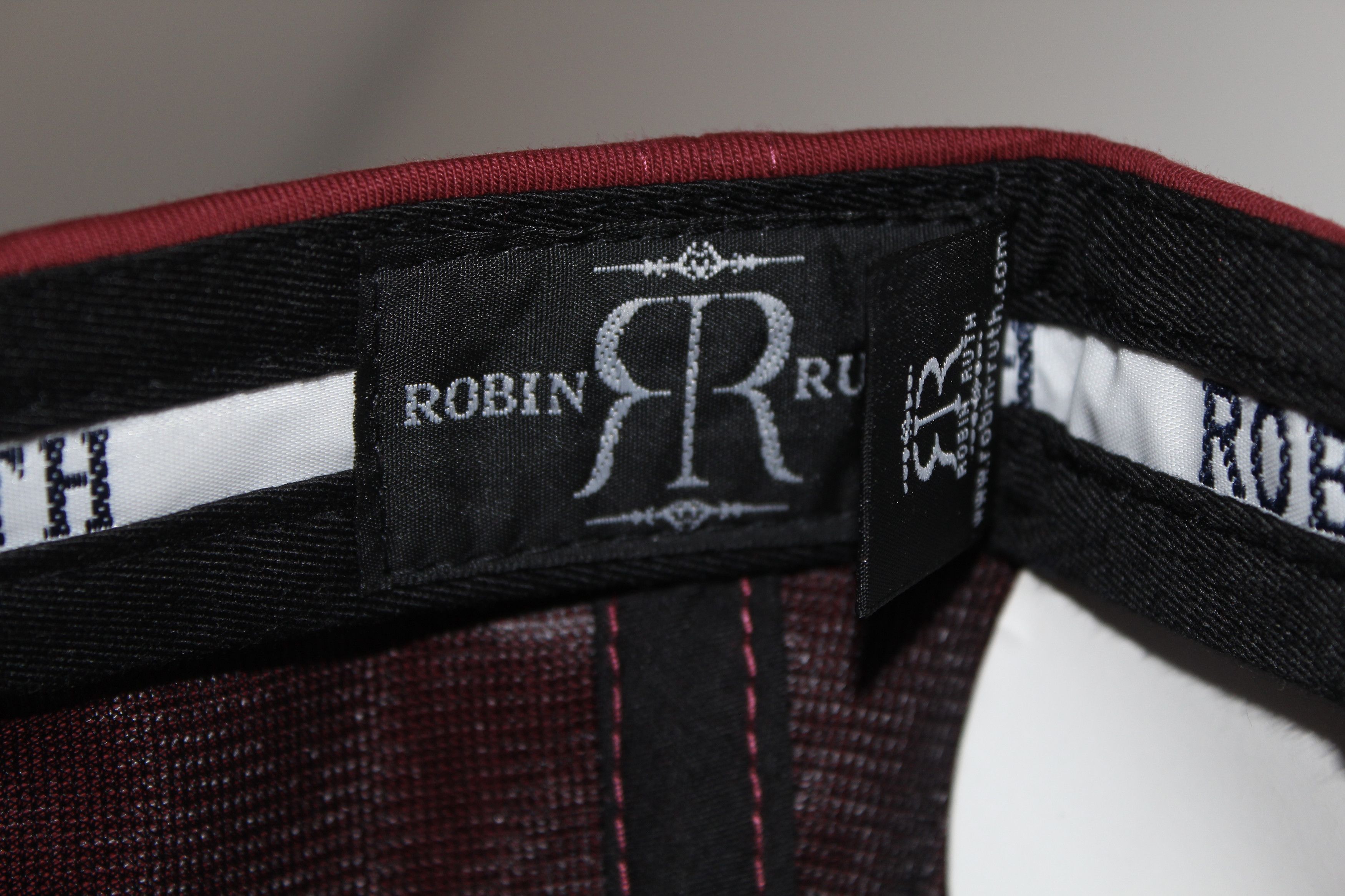 Robin Ruth Robin Ruth New York Baseball Hat Cap Red Maroon NY Size ONE SIZE - 6 Thumbnail