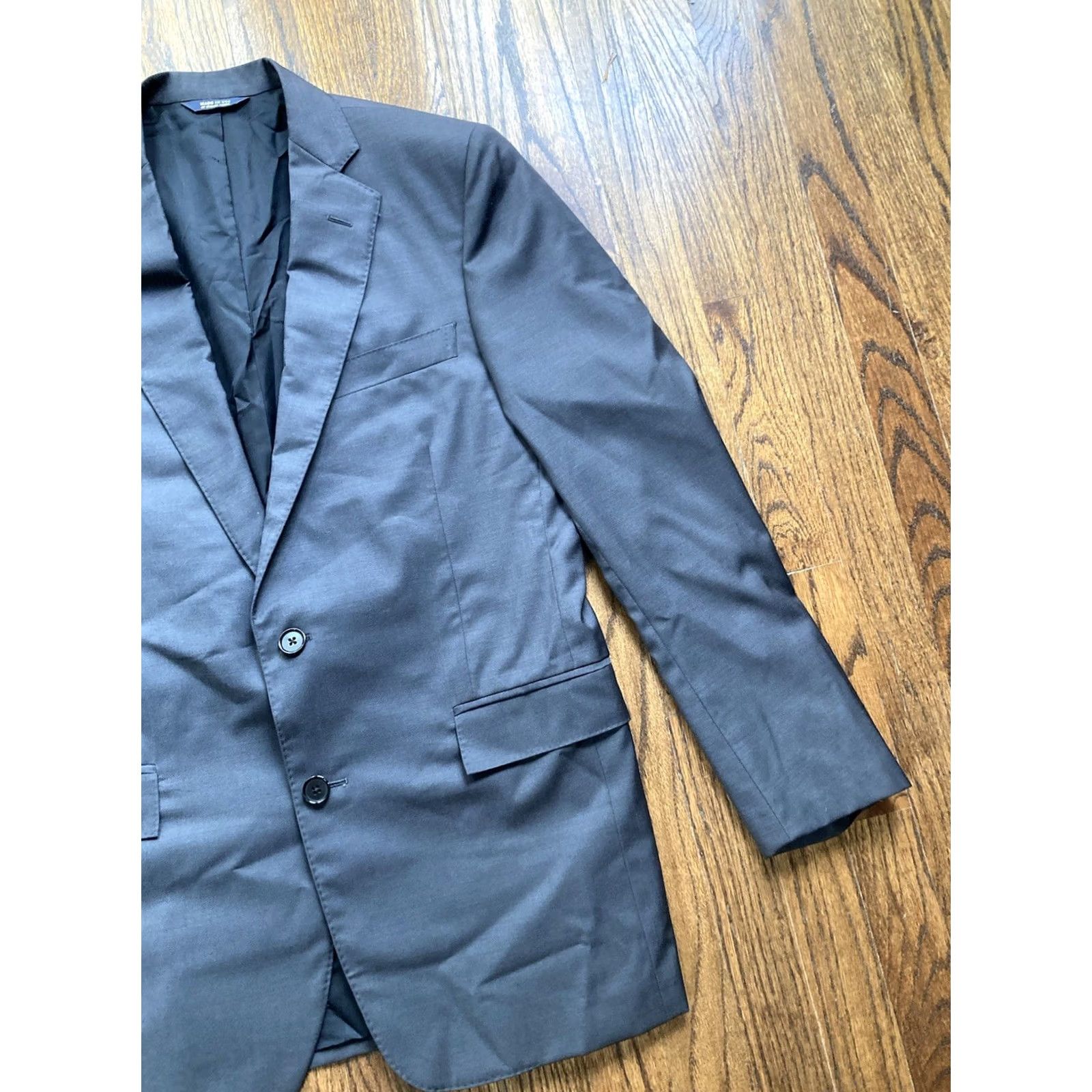 Brooks Brothers Brooks Brothers Blazer Mens Size 38 Lanificio Fibonacci Wool Charcoal Gray Size 38R - 3 Thumbnail