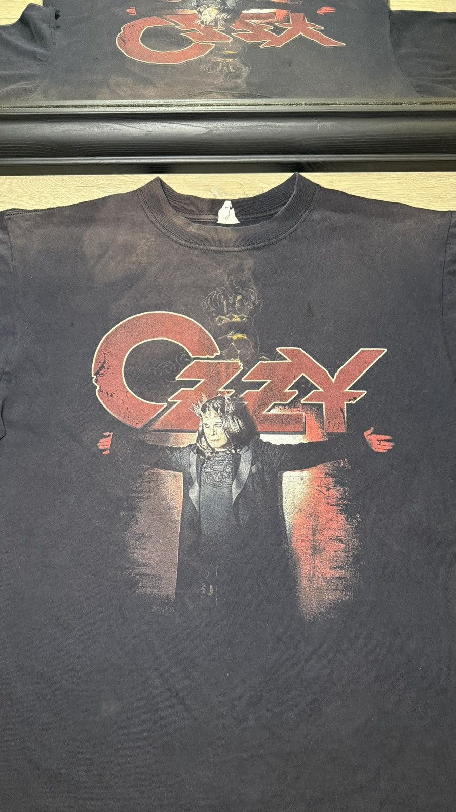 Anvil Y2K 2007 Faded Ozzy Osborne Black Rain Tour Shirt Size US L / EU 52-54 / 3 - 3 Thumbnail