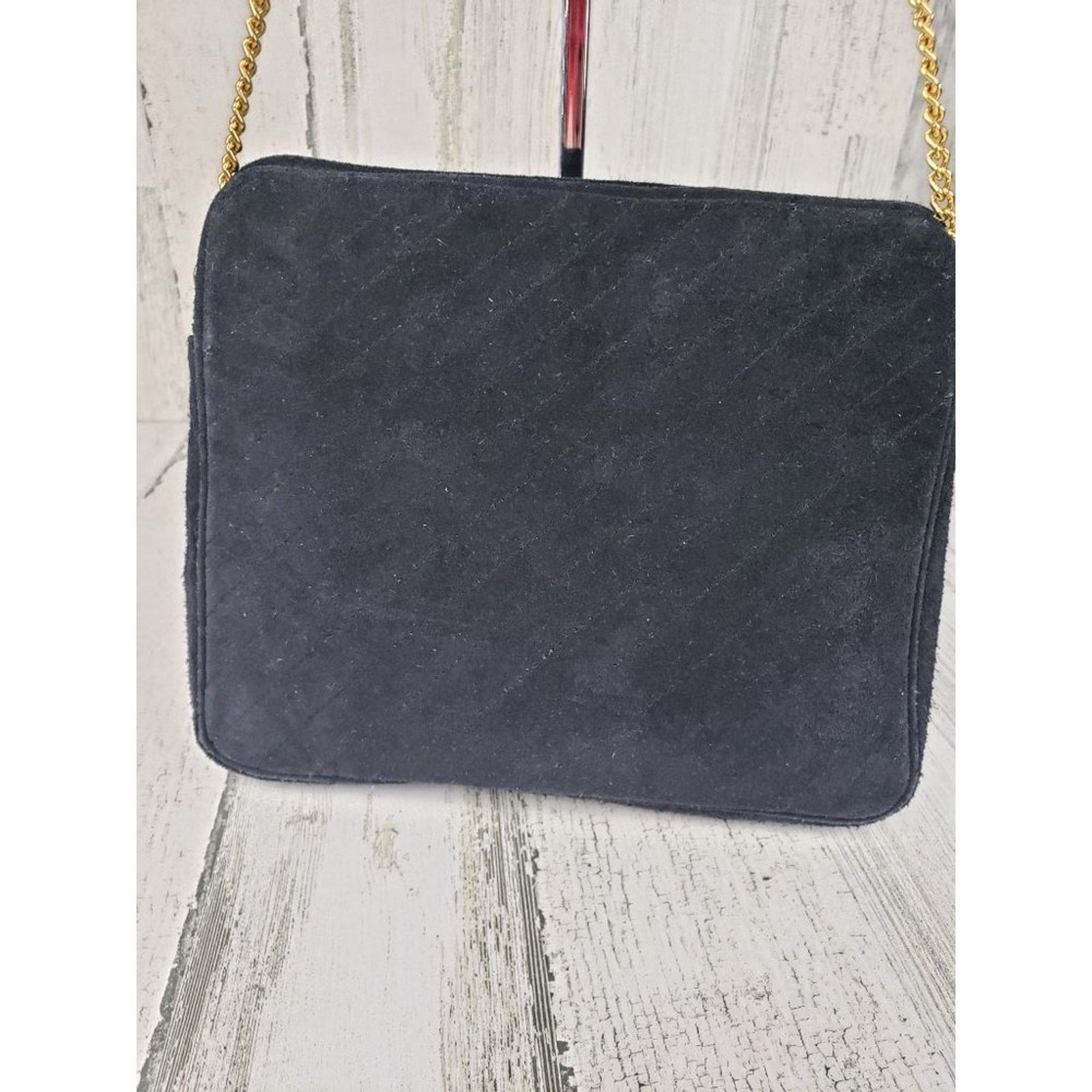 Other Gold-Chain Black Quilted Shoulder Bag Women's Purse Size ONE SIZE - 5 Thumbnail