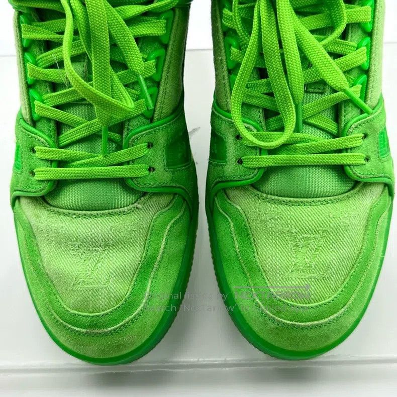 Louis Vuitton Louis Vuitton Trainer Jeans Fluorescent Green Board Shoes Size US 7 / EU 40 - 6 Thumbnail