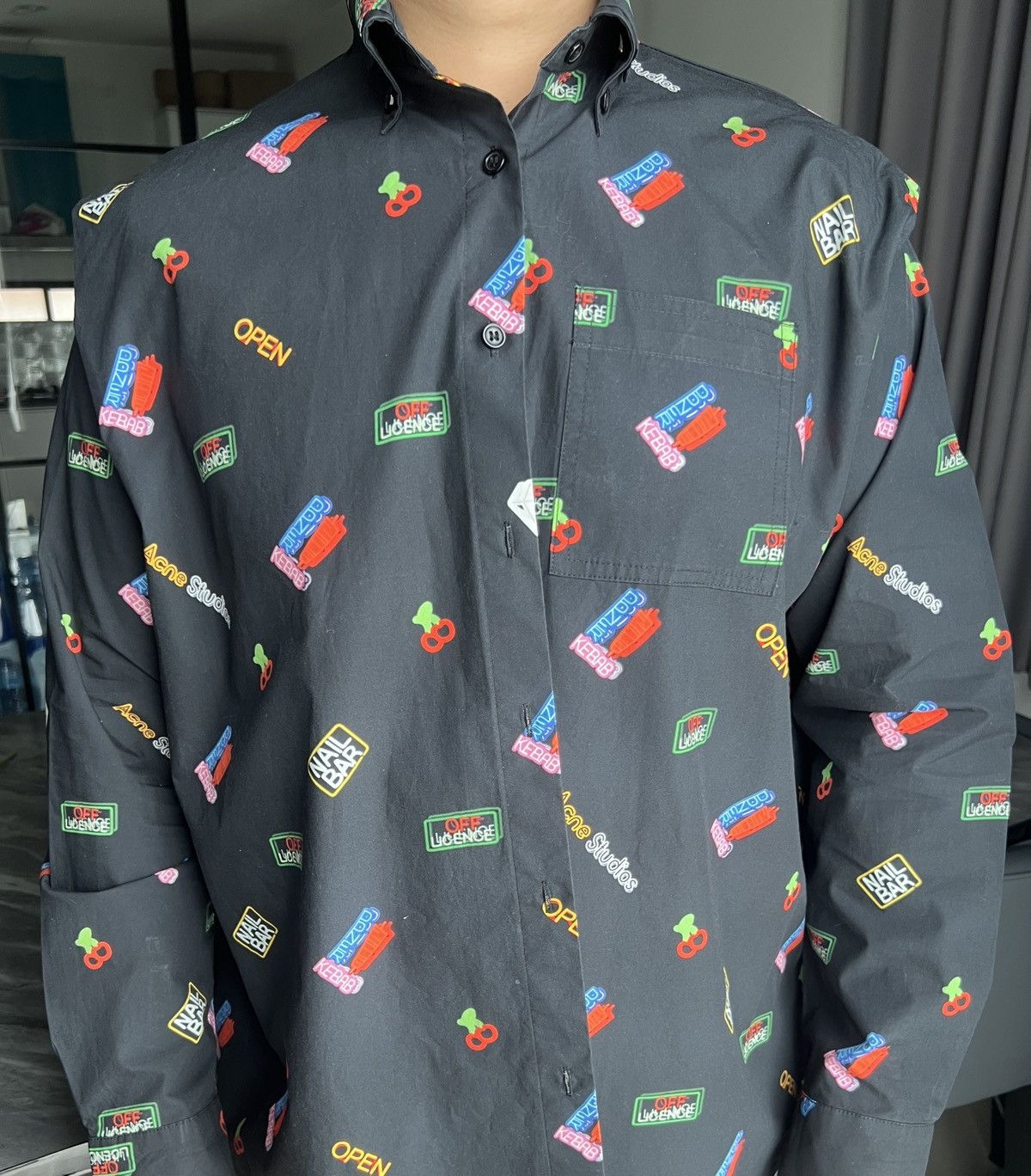 Acne Studios Acne Studios : Neon Label All Over Printed Size US M / EU 48-50 / 2 - 15 Thumbnail