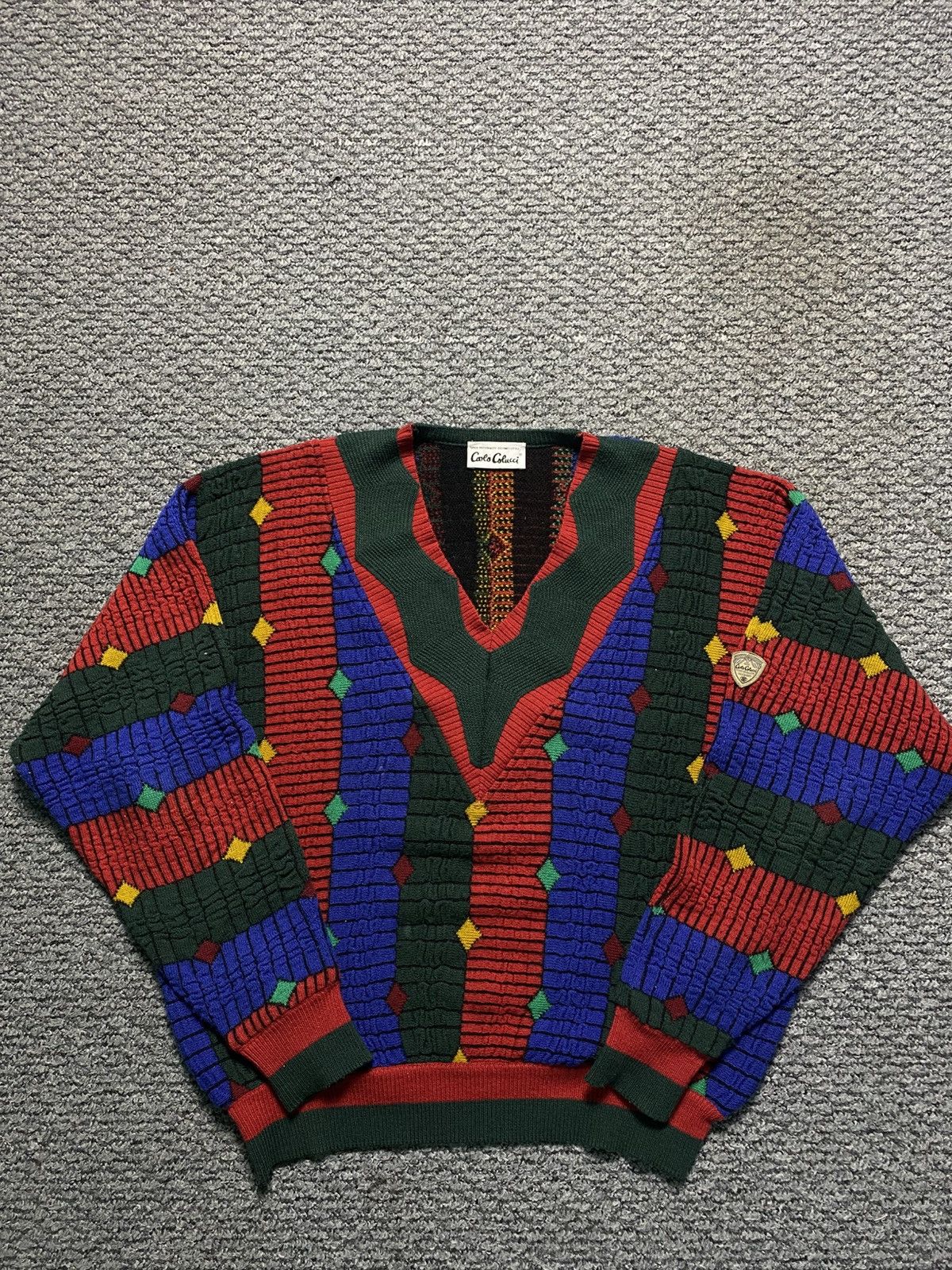 Carlo Colucci × Coloured Cable Knit Sweater × Japanese Brand