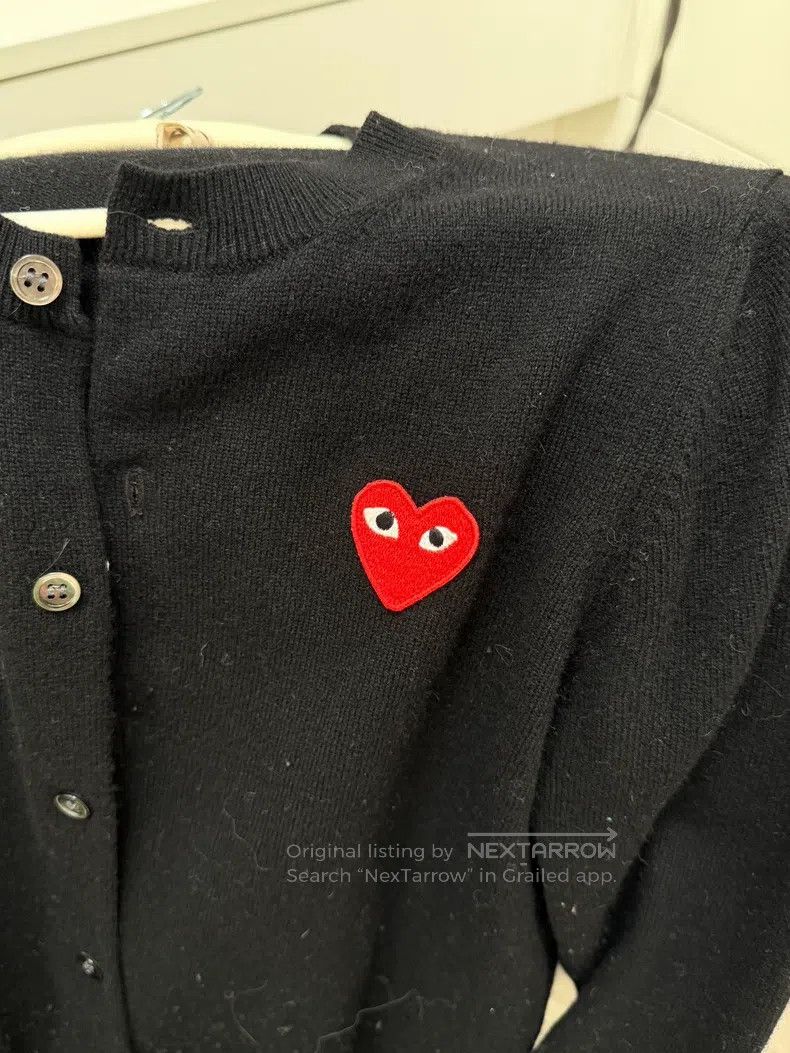 Comme des Garcons Comme Des Garcons Black red heart cardigan Size M / US 6-8 / IT 42-44 - 2 Thumbnail