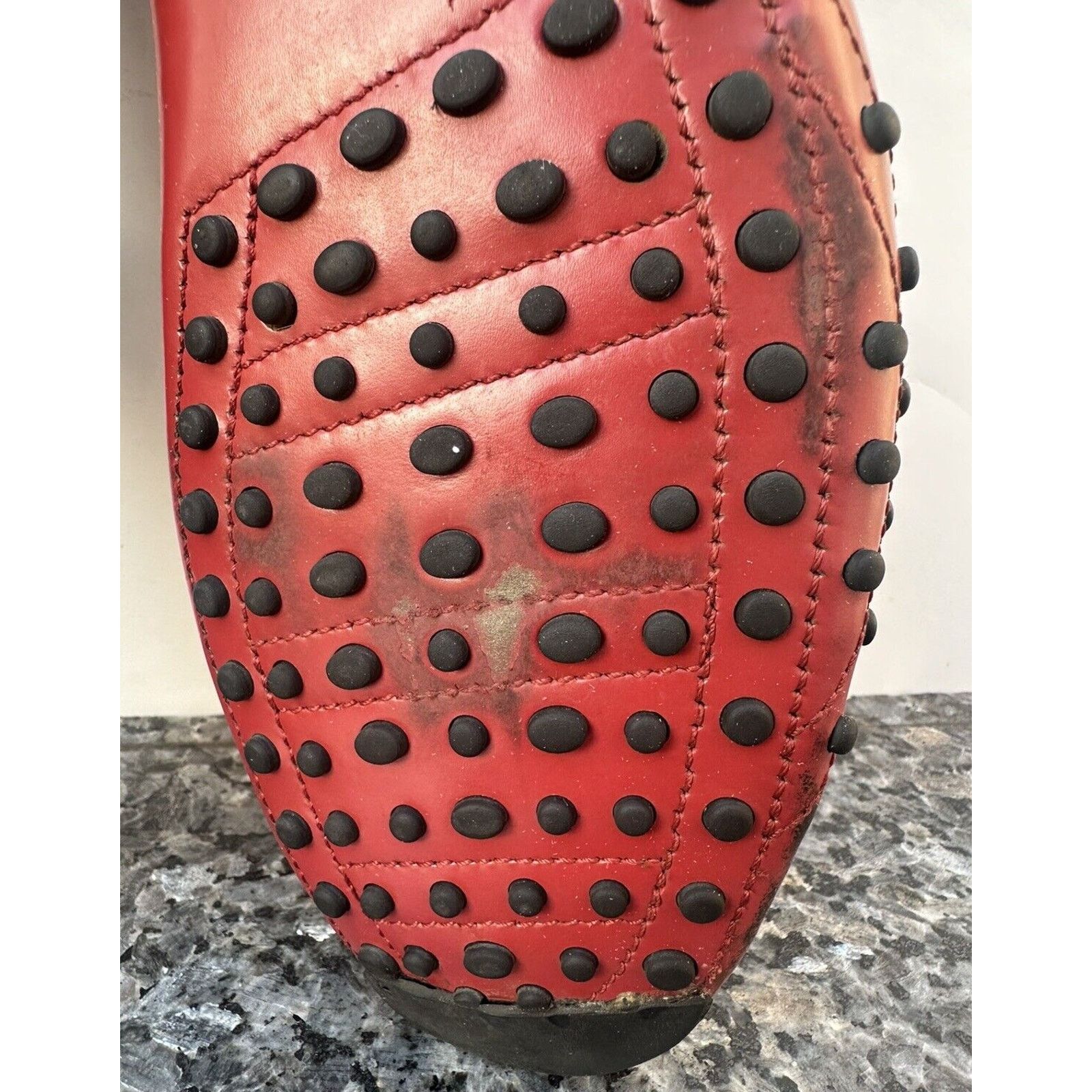 Tod's Tod's Ferrari Red BlackSlip On Driving Casual Loafers sz 9 Size US 9 / EU 42 - 11 Thumbnail