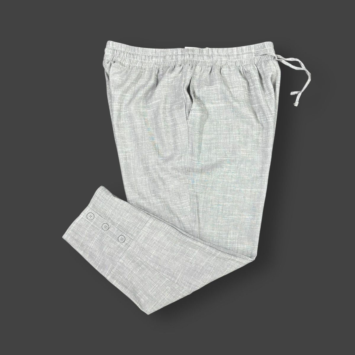 Other Royalty For Me Women’s Grey Linen Button Hem Pants Sz 1X Size 33" - 8 Thumbnail