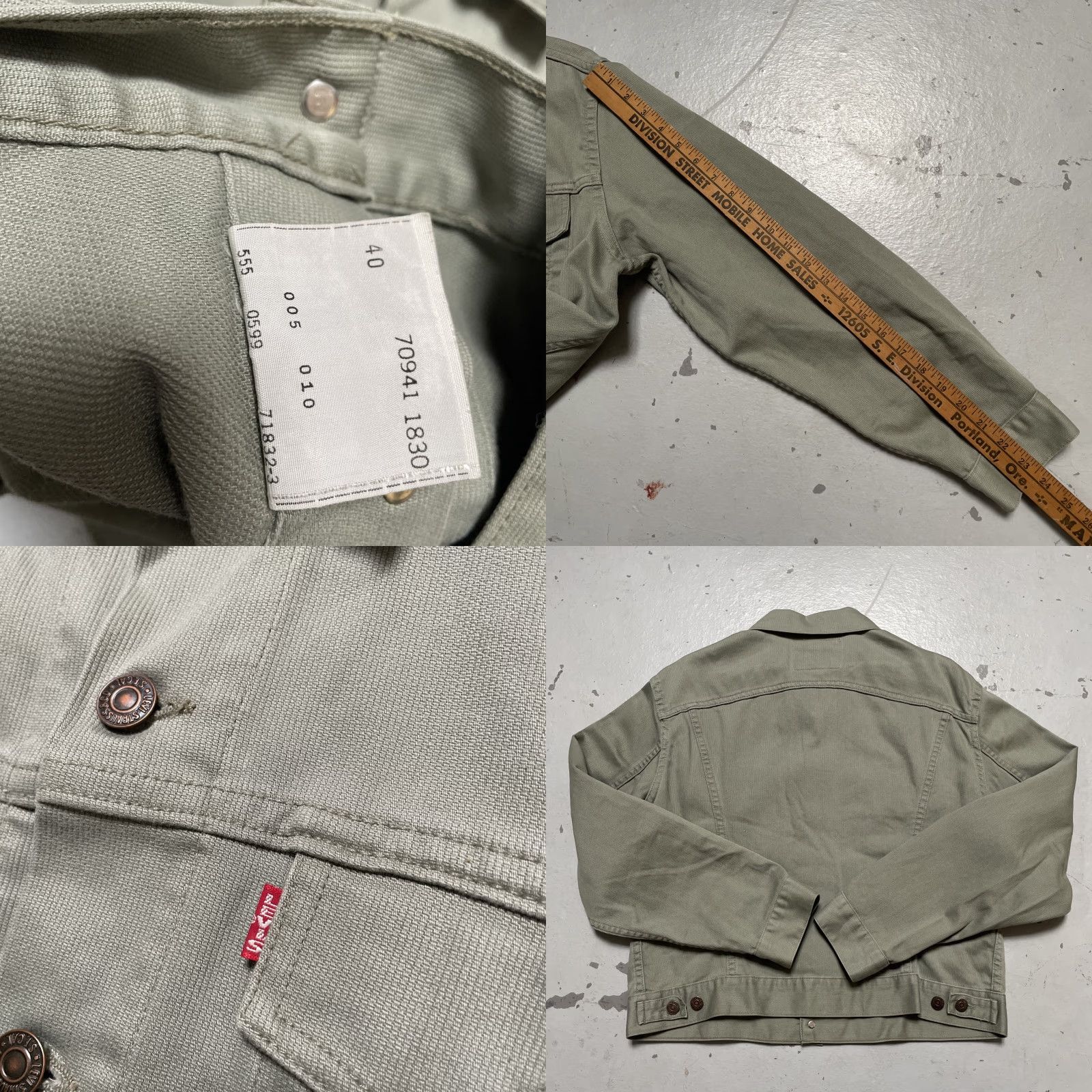 Levi's VINTAGE Levi's 941B Trucker Jacket M USA Pique Green 60s 90s LVC Workwear Ranch Western USA Mens/Womens Unisex Adults Jacket Size US M / EU 48-50 / 2 - 8 Thumbnail