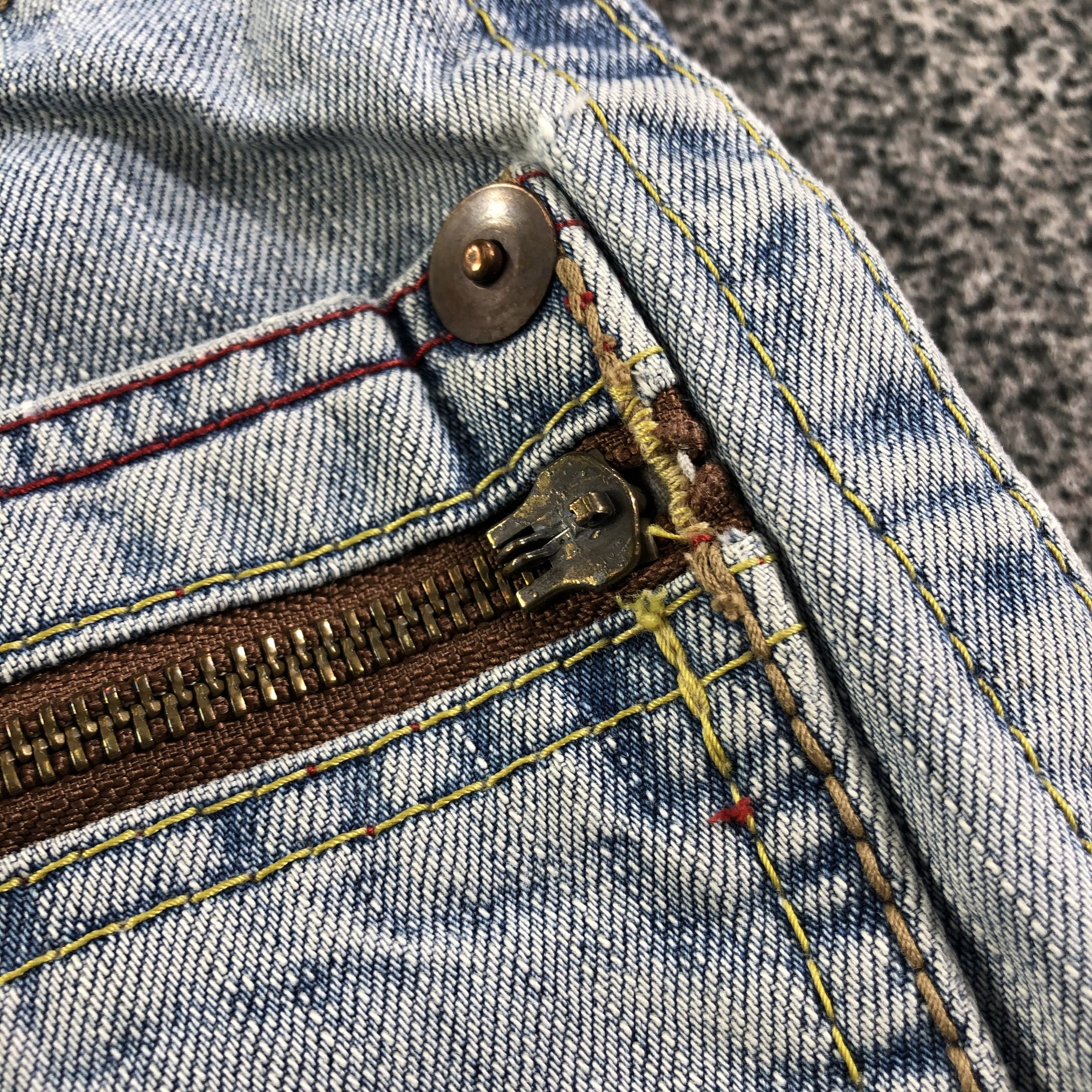 Japanese Brand Blue Way Jeans Distressed Denim KJ2025 Size US 28 / EU 44 - 7 Thumbnail