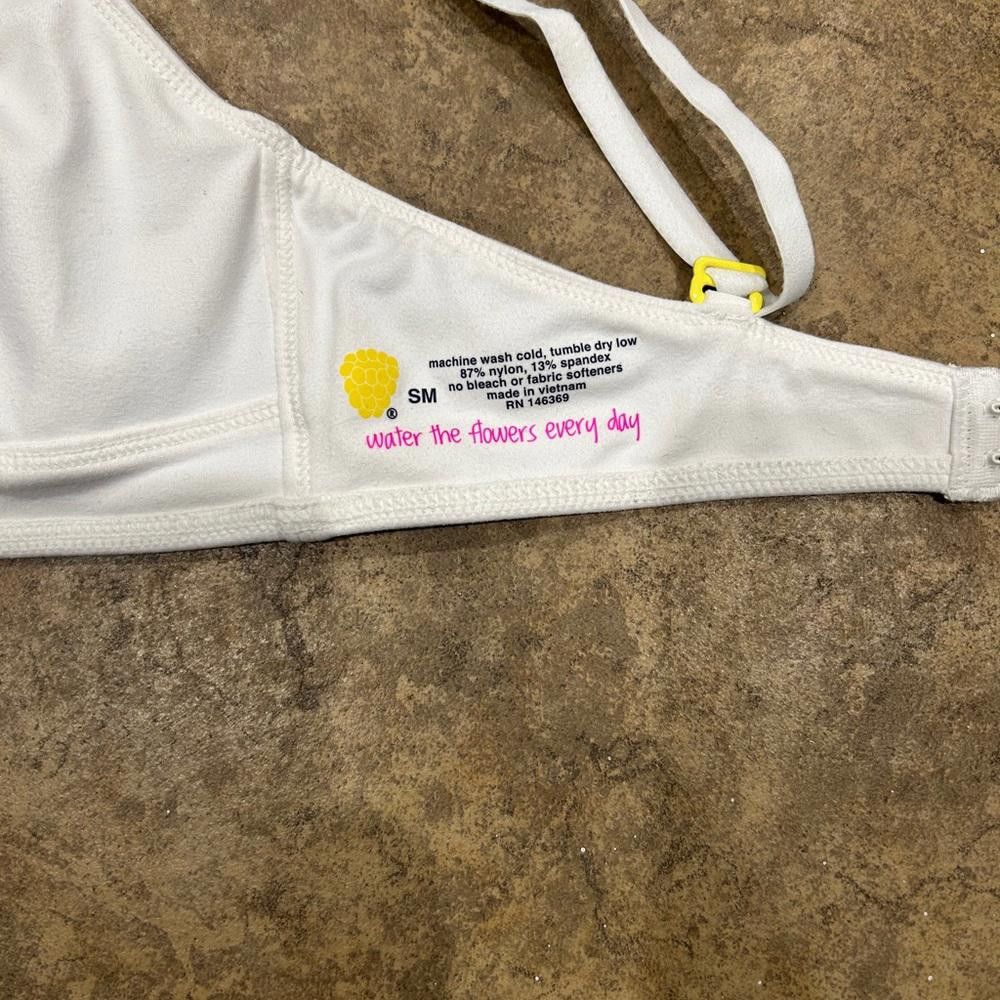 Designer Teenage Girls White Bralette Training Bra Yellowberry Size ONE SIZE - 4 Thumbnail