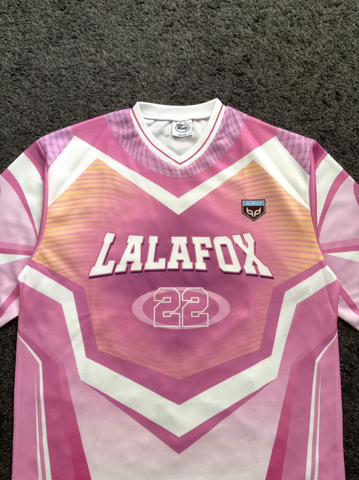 Japanese Brand Lalafox pink 22 streetwear unisex long sleeves jersey tee Size US M / EU 48-50 / 2 - 4 Thumbnail