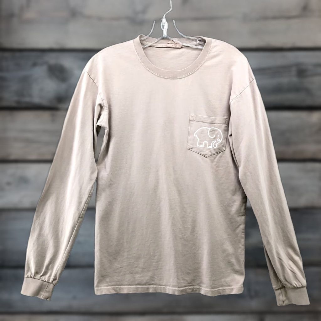 Vintage Ivory Ella Pocket T Shirt Size S Beige Long Sleeve Crewneck Elephant Unisex Adults Regular Cotton Knit Pullover Casual Size S / US 4 / IT 40 - 1 Thumbnail