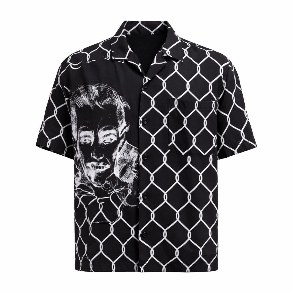 Off White Broken Fences Collar Shirt