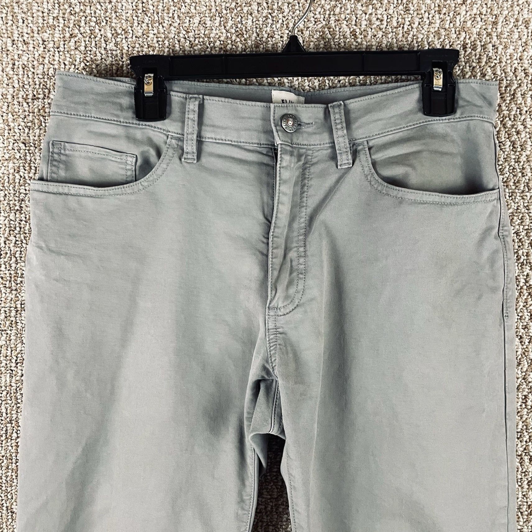 Vintage Flint & Tinder Pants Slim Fit Cotton Spandex Chino 32x32 Gray Men's Regular Straight 30 Inseam Preppy City USA Size US 32 / EU 48 - 2 Thumbnail