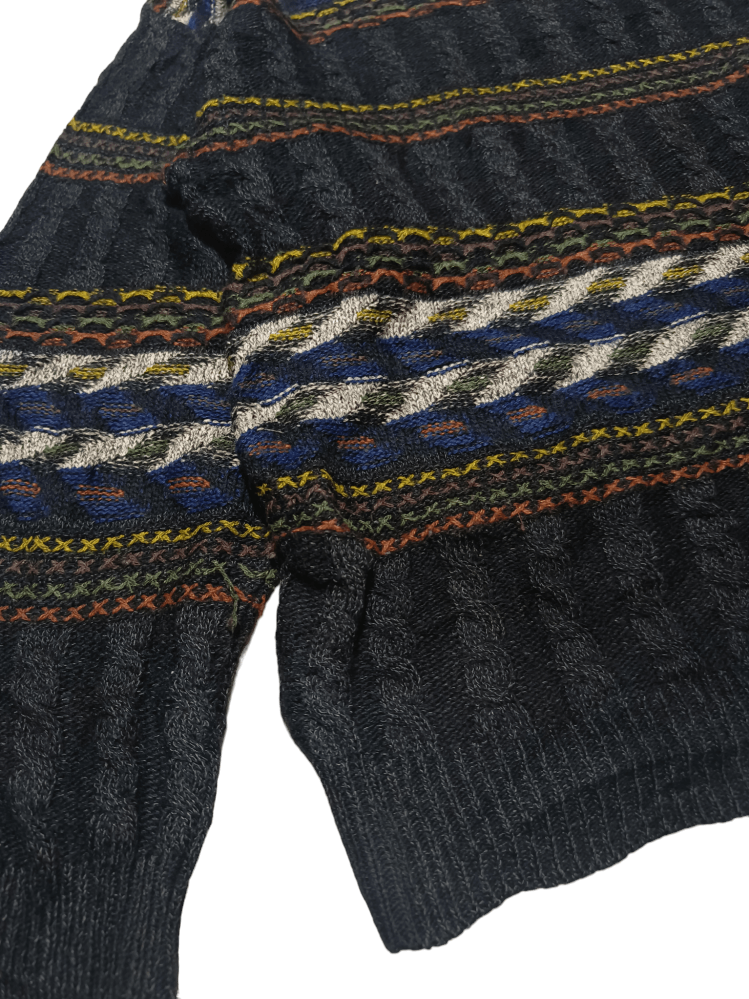 Other Vintage 80s Ethnic Abstract Motifs Cable Knit Sweater Size US M / EU 48-50 / 2 - 4 Thumbnail