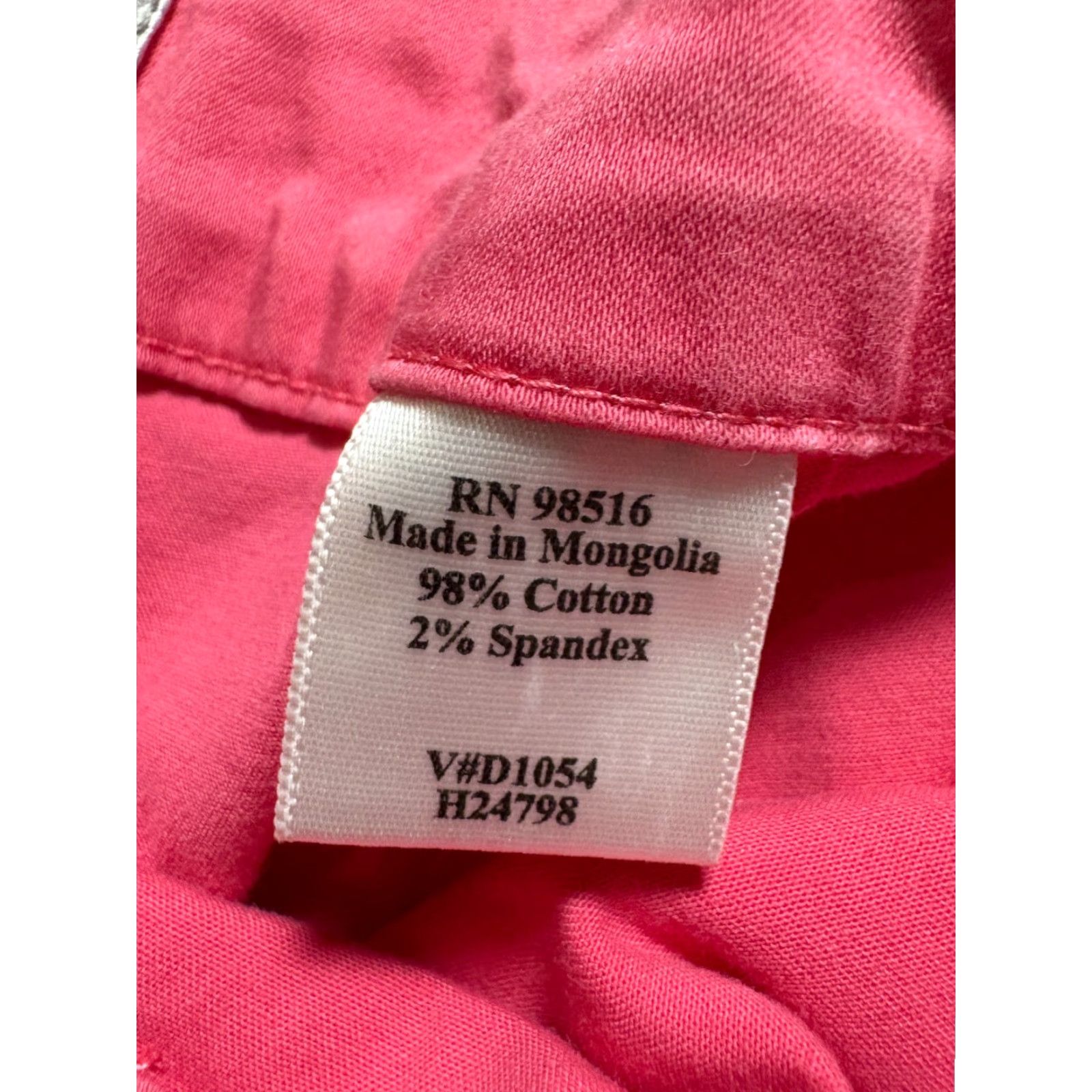 Coldwater Creek VINTAGE Coldwater Creek Pants Women Size 16 Pink Cotton Blend RN 98516 Cropped Straight Leg 22in Inseam Womens Size 38" / US 16 / IT 52 - 5 Thumbnail