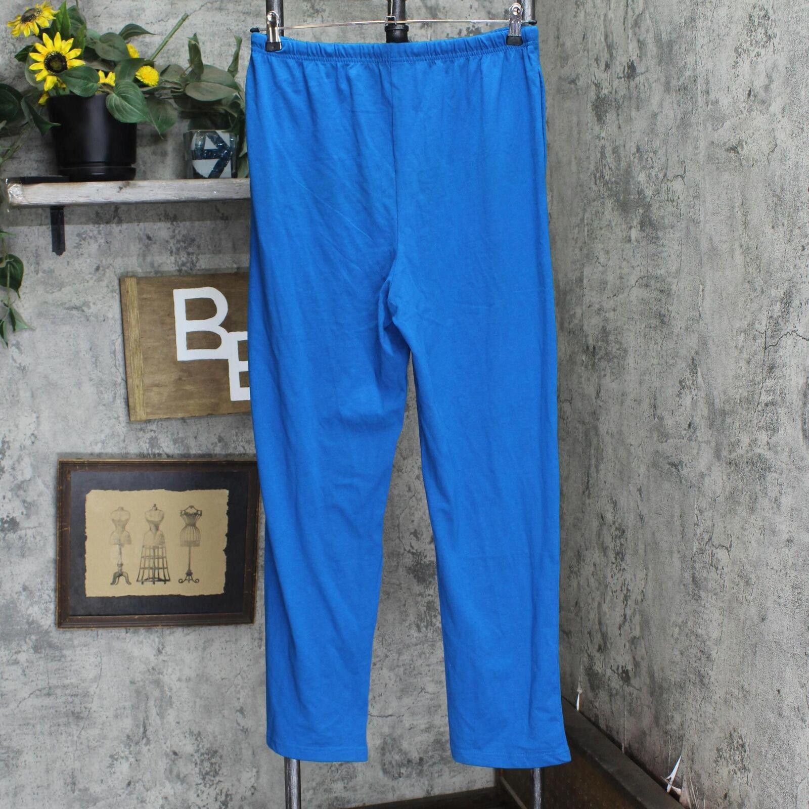 Designer NEW Freedom Fit Zone Knit Casual Pants LEE-19 L Teal Blue Size 36" / US 14 / IT 50 - 2 Thumbnail