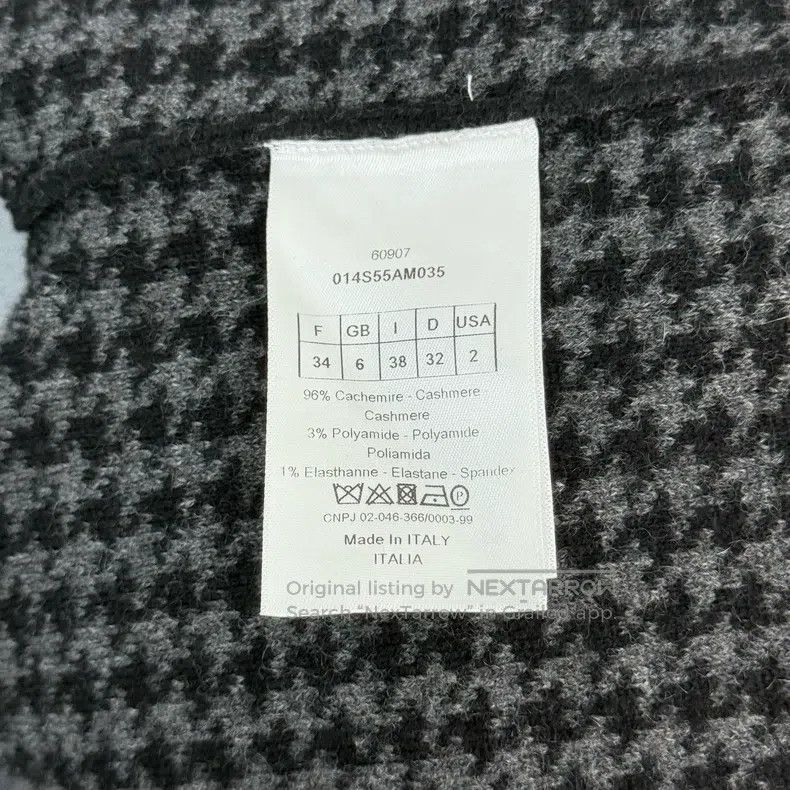 Dior Dior Black and gray checkered classic logo cashmere sweate Size XXS / US 00 / IT 34 - 6 Thumbnail