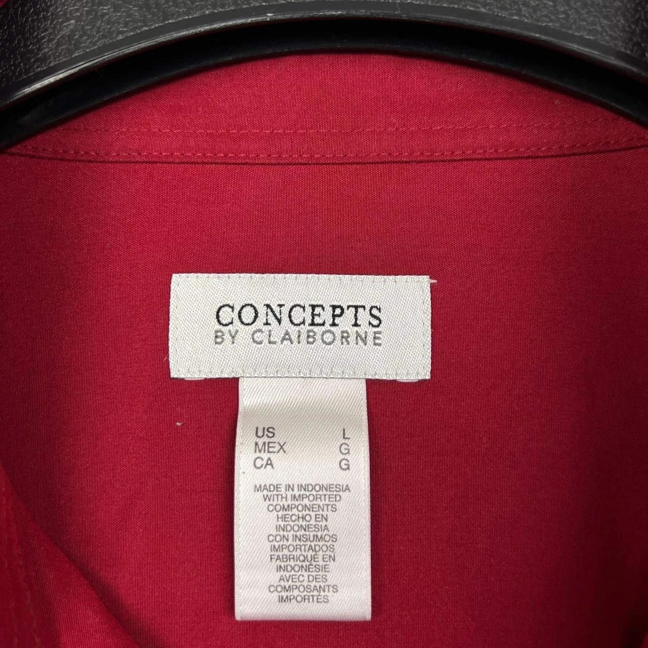 Other Concepts by Clairborne Button Up Shirt Men L Red Collared Size US L / EU 52-54 / 3 - 6 Thumbnail